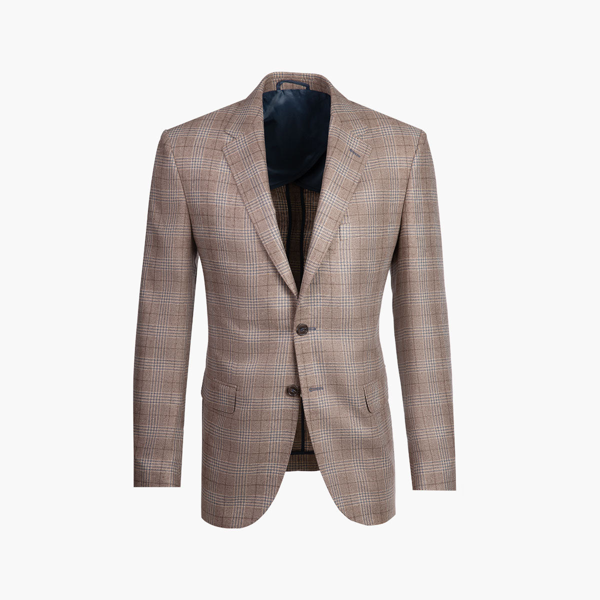 Sakko Prato aus 100% Seide in Karo braun braun/karo Bild 2