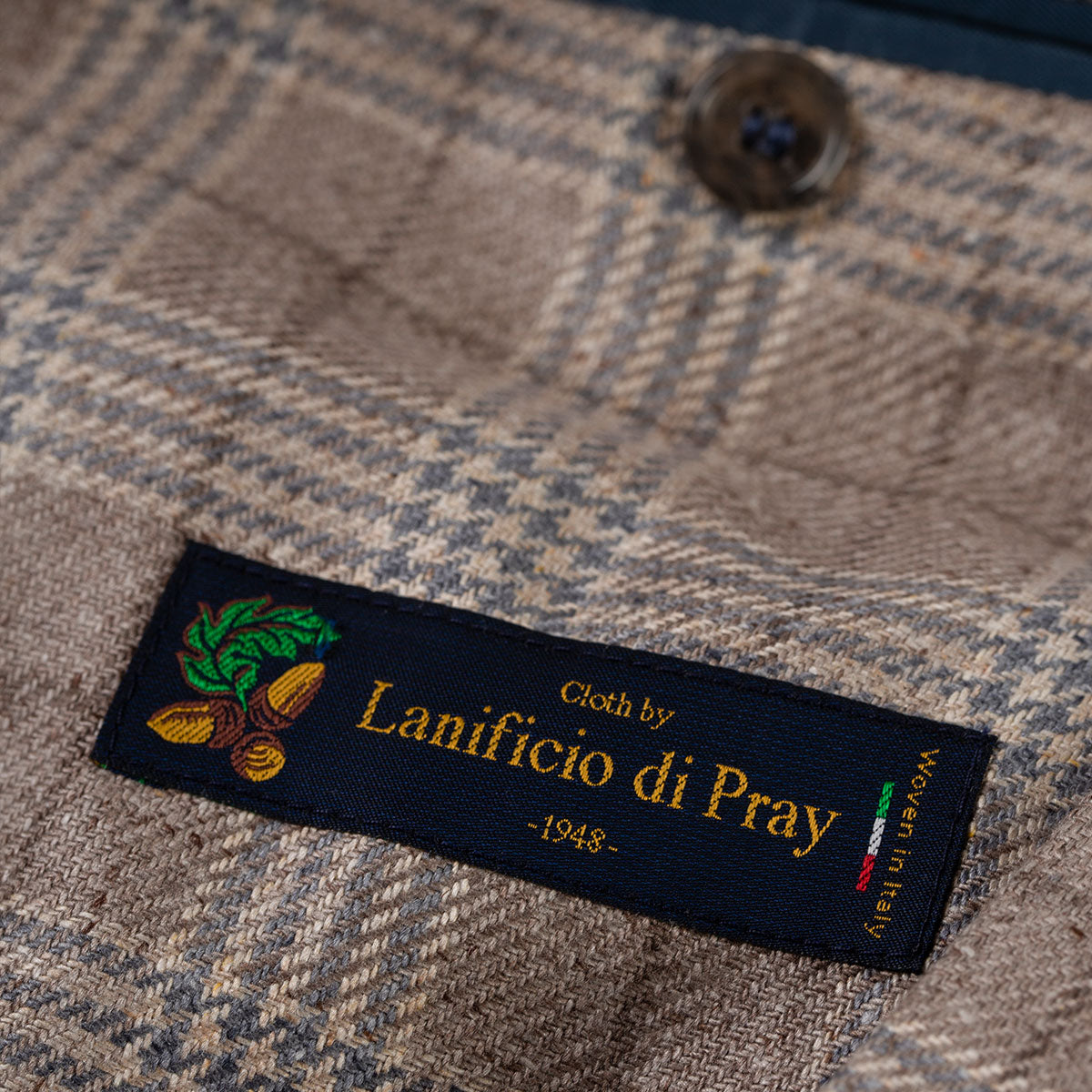 Sakko Prato aus 100% Seide in Karo braun braun/karo Bild 4