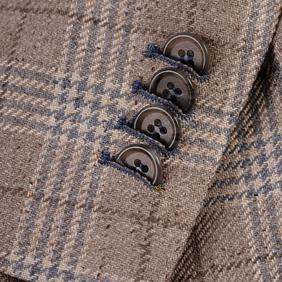 Sakko Prato aus 100% Seide in Karo braun braun/karo Bild 8