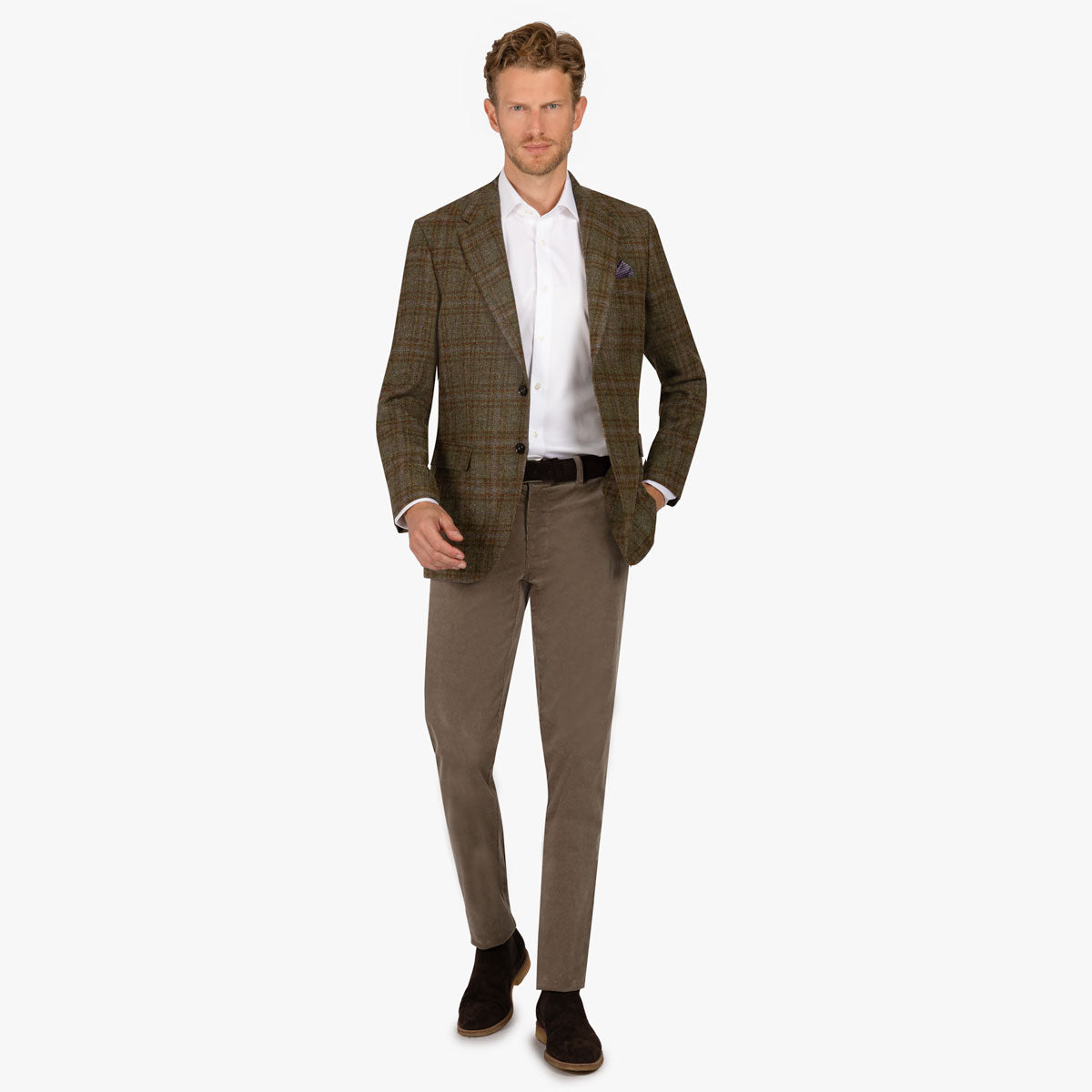 Sakko Prato aus Tweed grün Bild 3