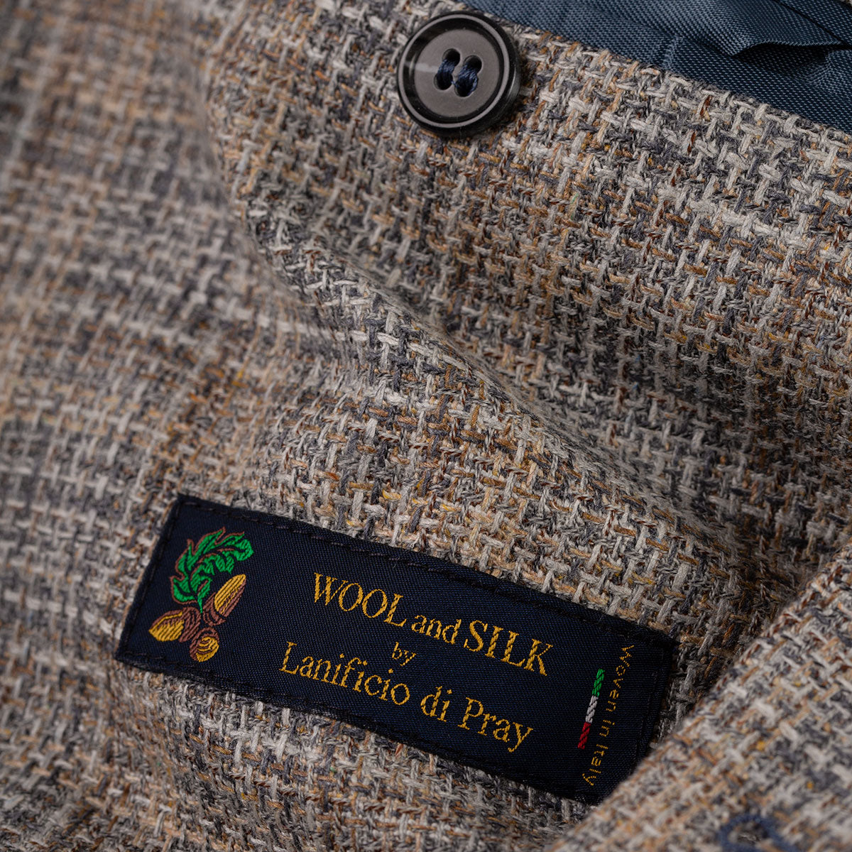 Sakko Prato/I aus Seide/Schurwolle in beige beige/gemustert Bild 6