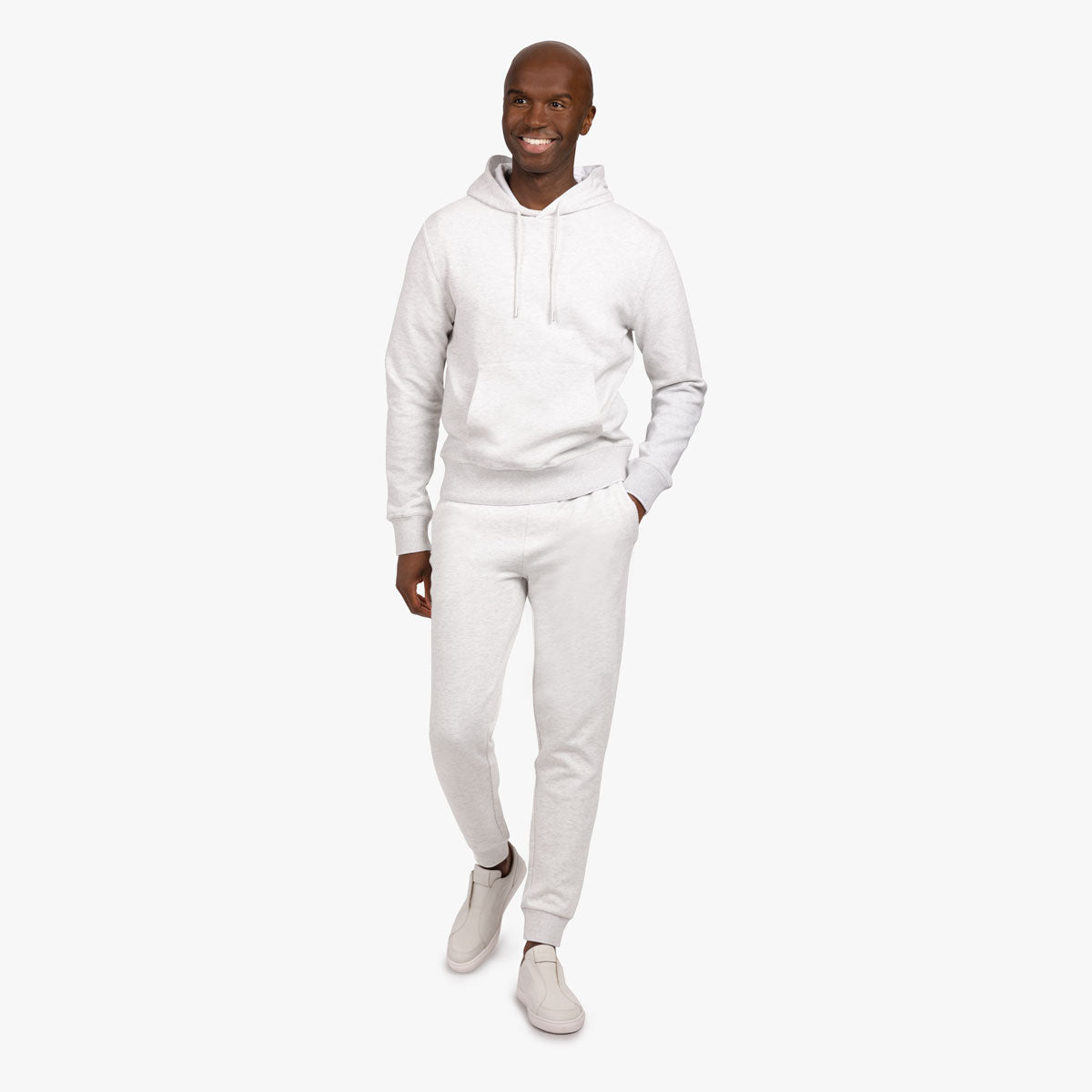 Hoodie in hellgrau light grey J01BY Bild 5