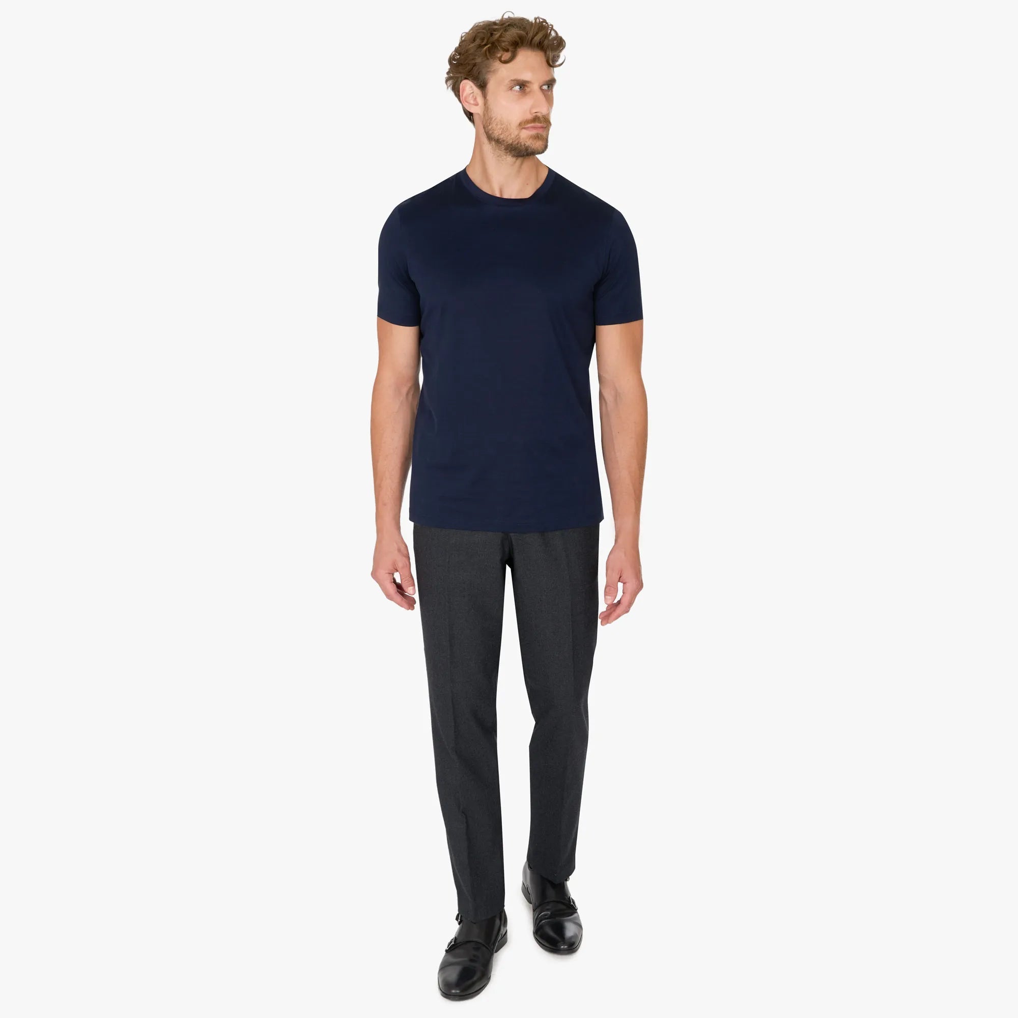 Dunkelblaues T-Shirt aus Egypt Cotton dkl. blau Bild 6