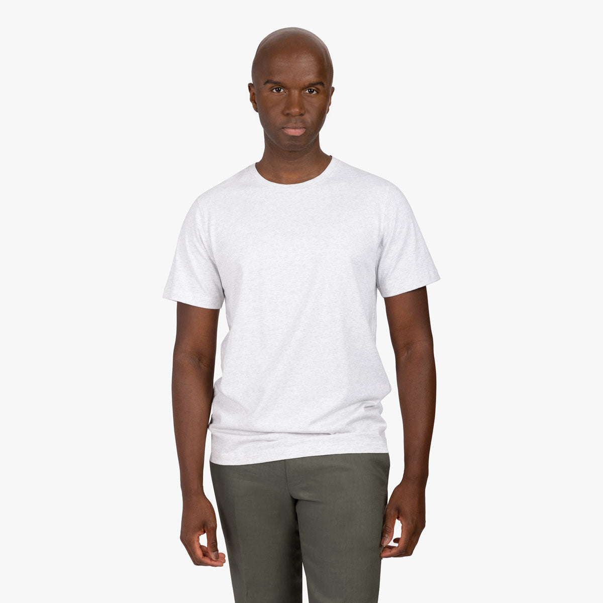 T-Shirt Rundhals aus Baumwolle in hellgrau light grey Bild 1