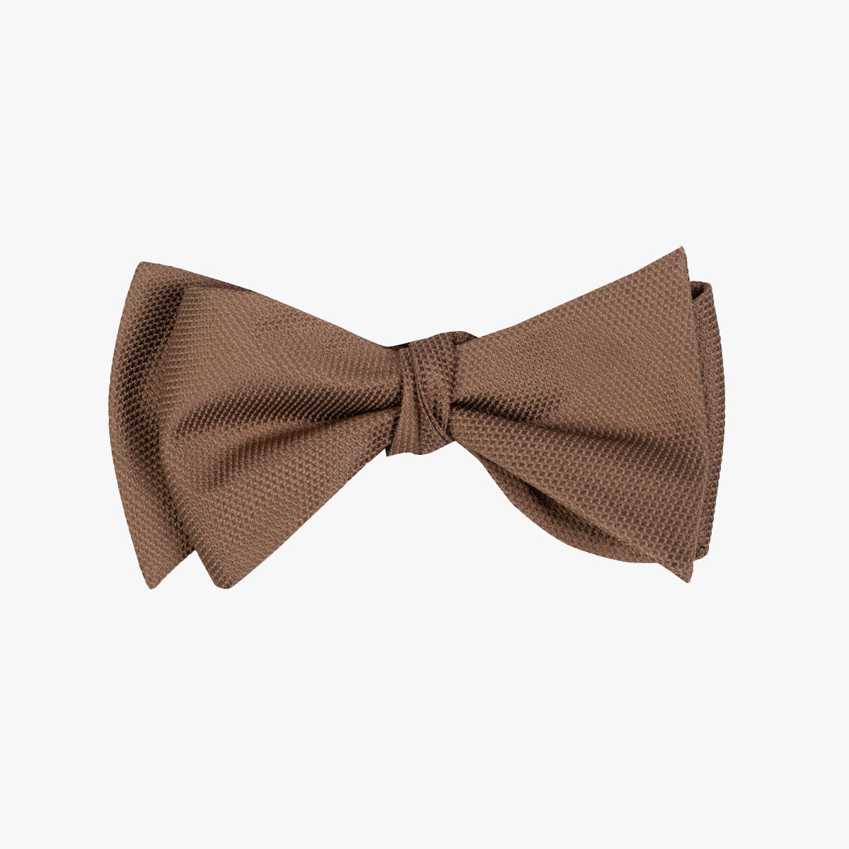 Fliege aus Seide in uni braun braun Bild 1