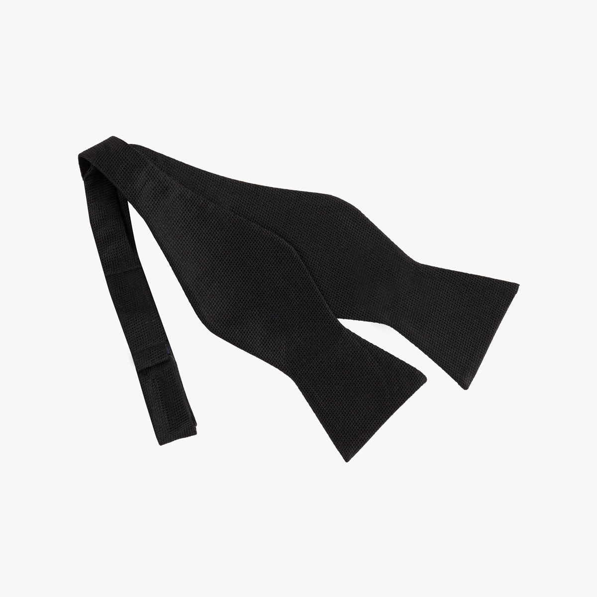 Fliege aus Seide in uni schwarz schwarz Bild 1