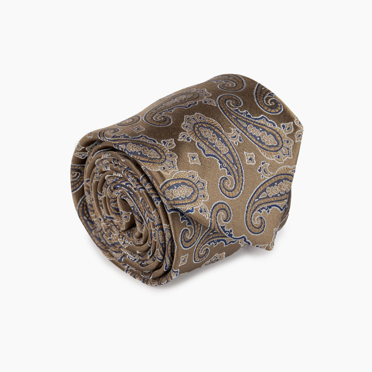 Krawatte aus Seide in Beige mit kleinem Paisley-Muster beige Bild 1