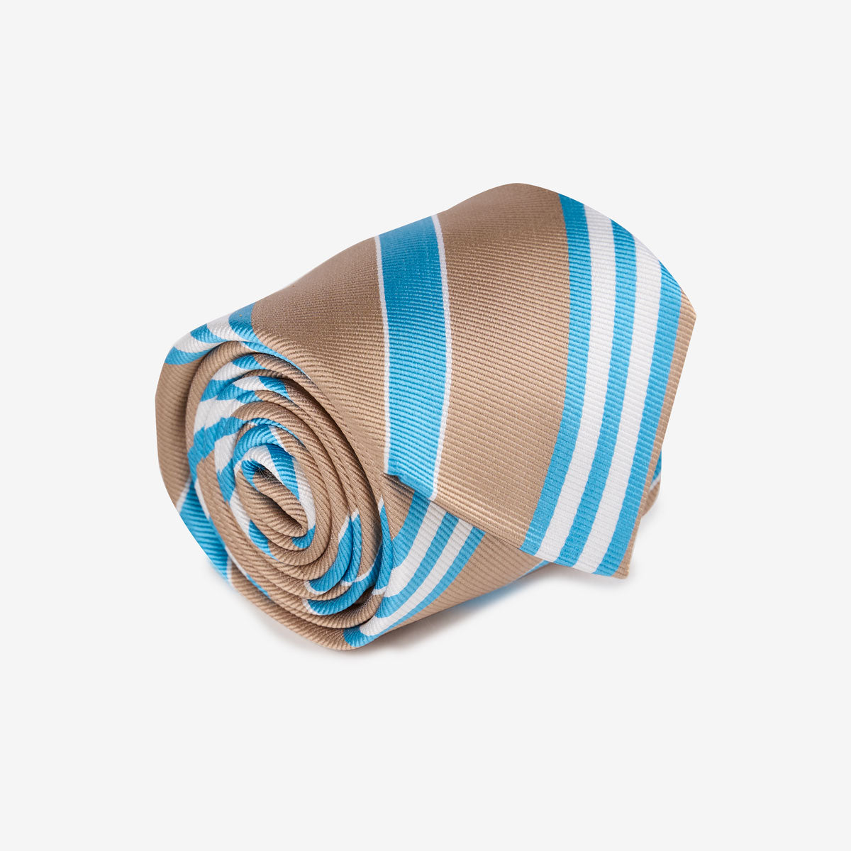 Krawatte aus Seide in Beige und Blau beige Bild 1