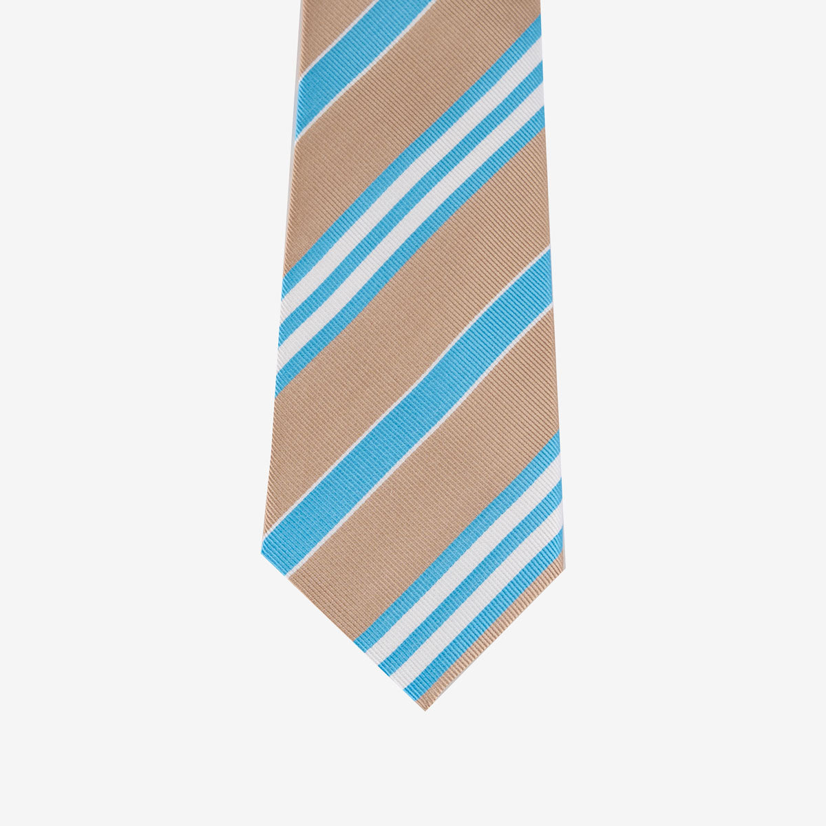 Krawatte aus Seide in Beige und Blau beige Bild 2