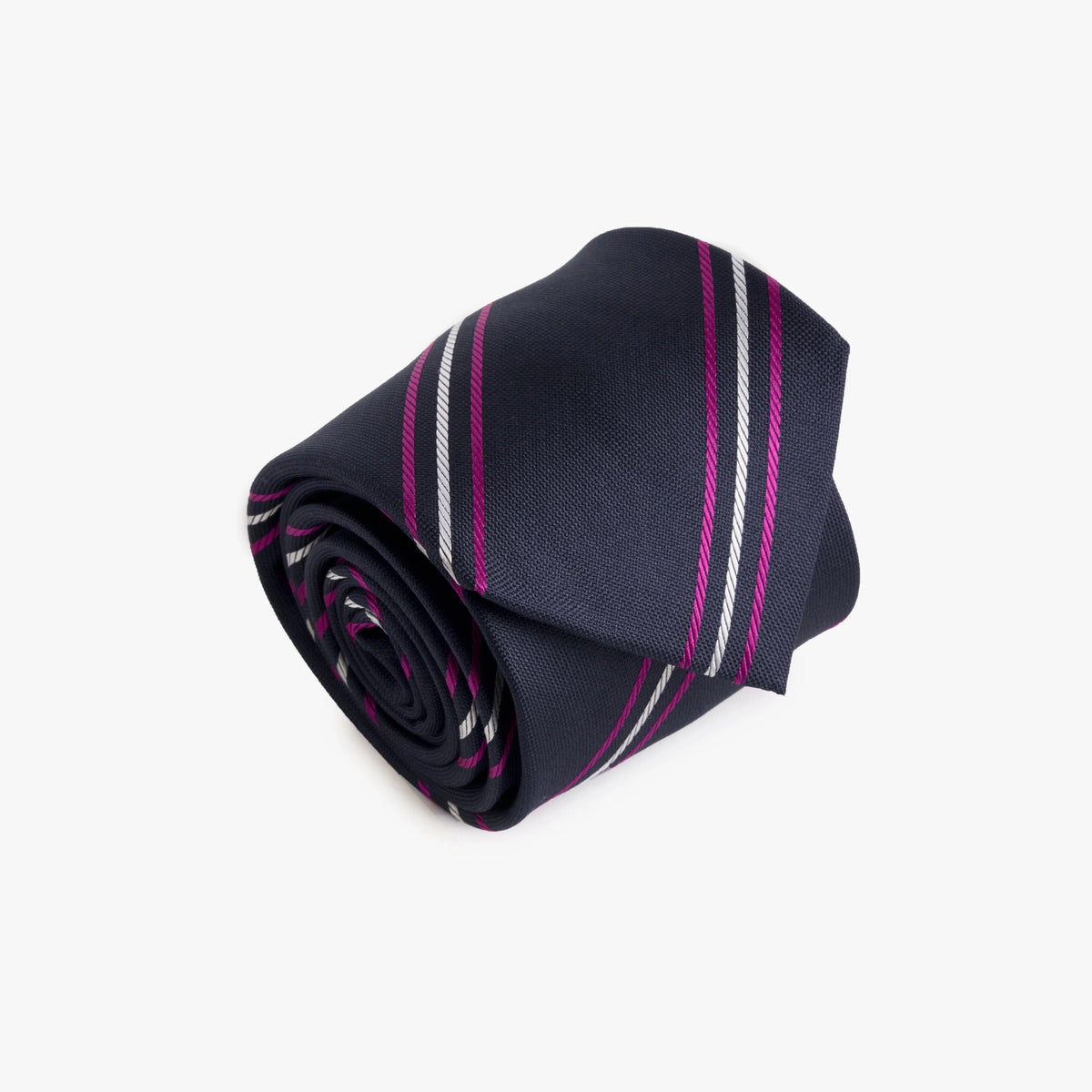 Krawatte in Blau mit violetten Streifen fuchsia Bild 1