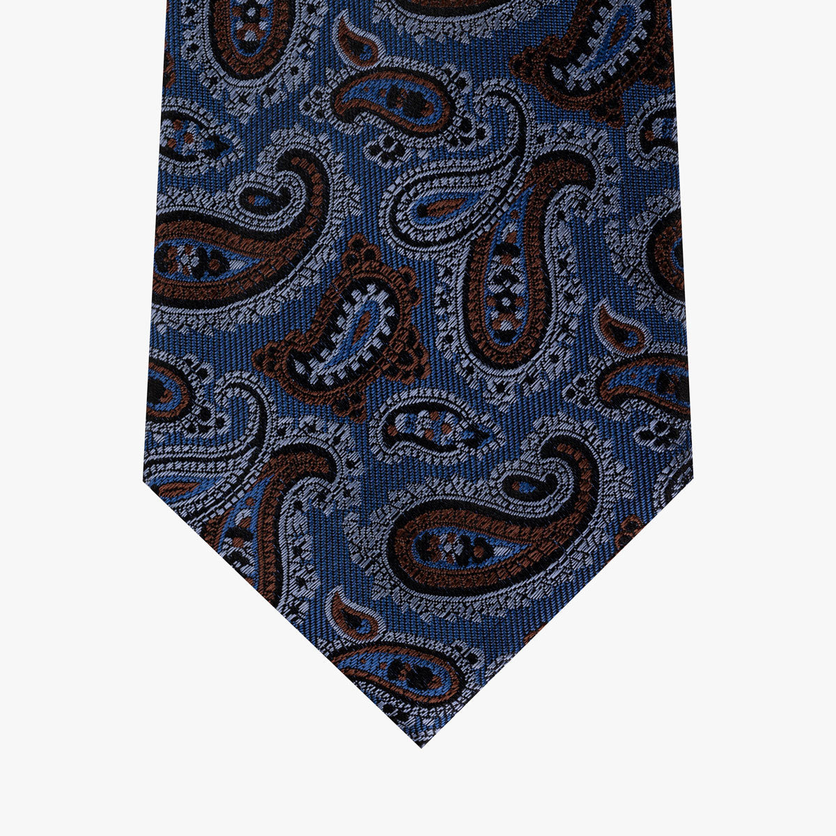 Krawatte mit Paisley in blau braun blau Bild 2
