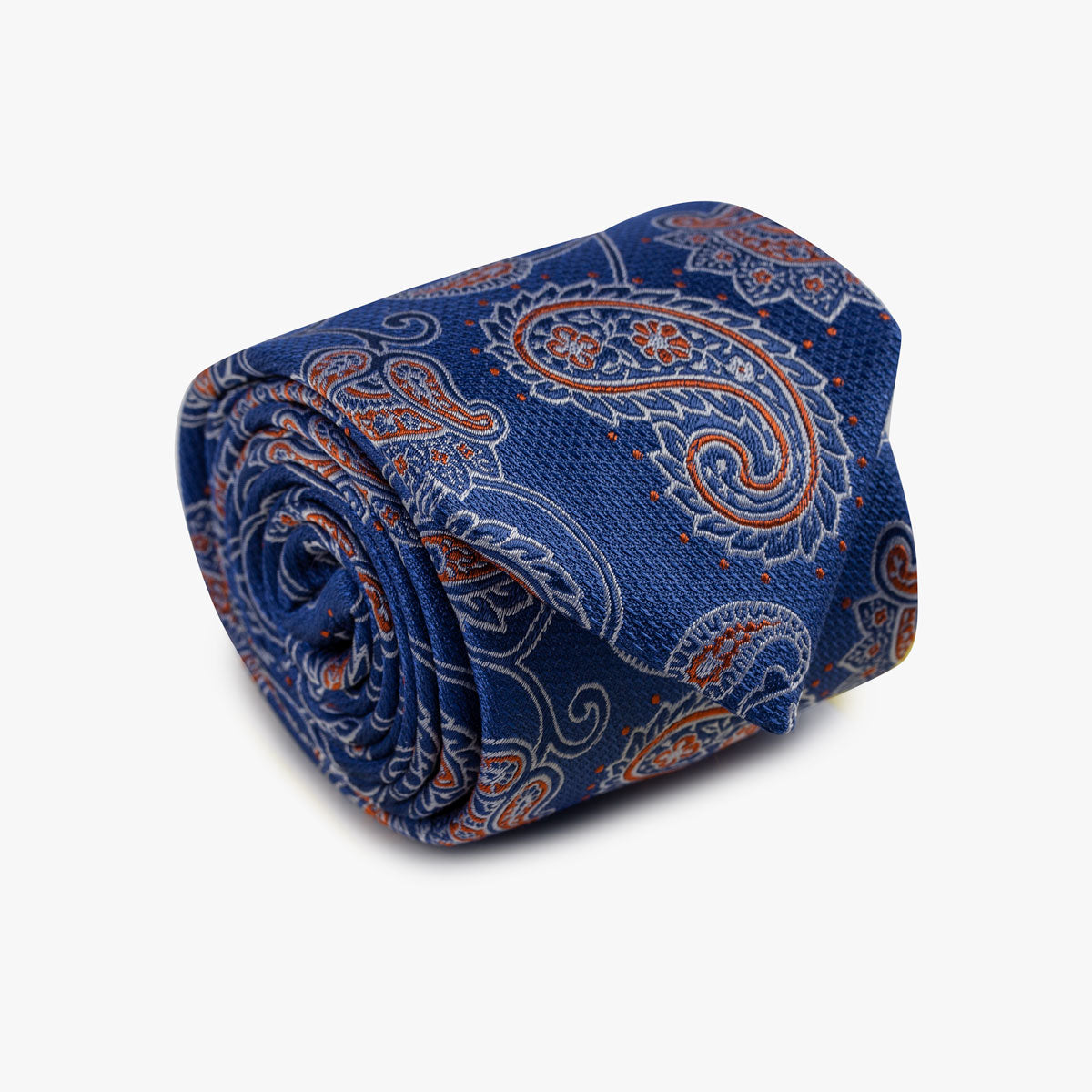 Krawatte mit Paisley in blau und rot blue/orange Bild 1