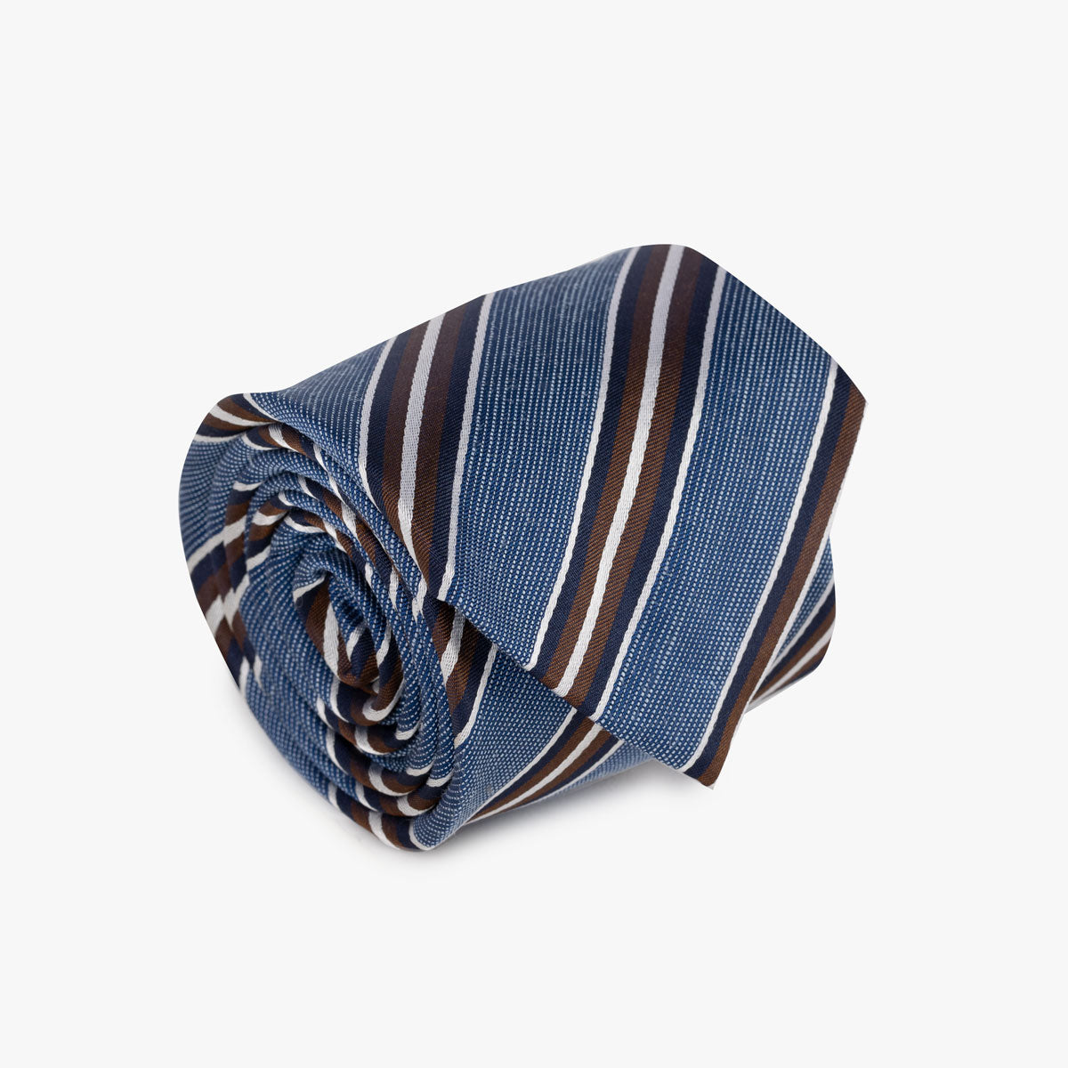 Krawatte mit Streifenmuster in dunkelblau braun dkl. blau Bild 1