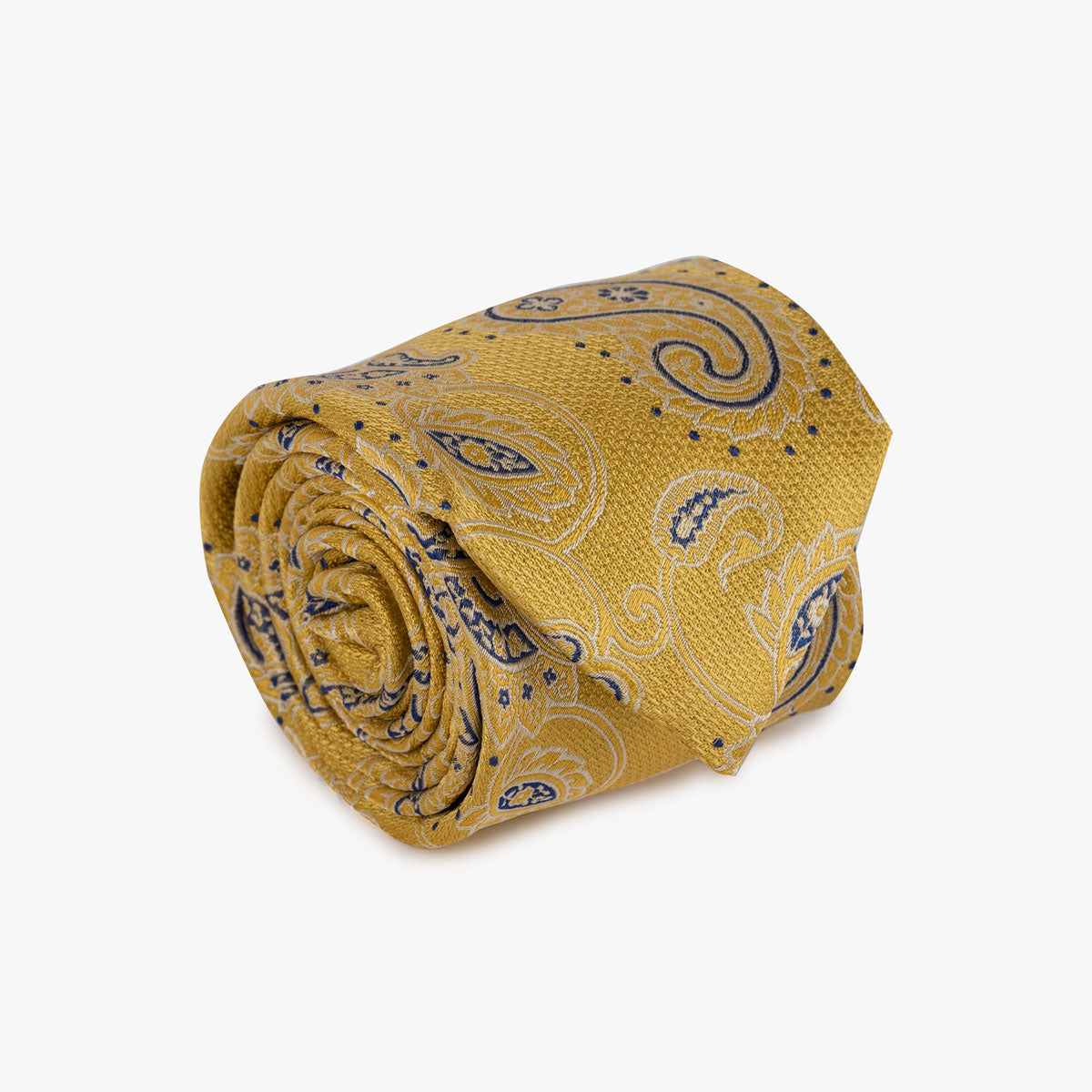 Krawatte mit Struktur und Paisley in gelb gelb/blau Bild 1