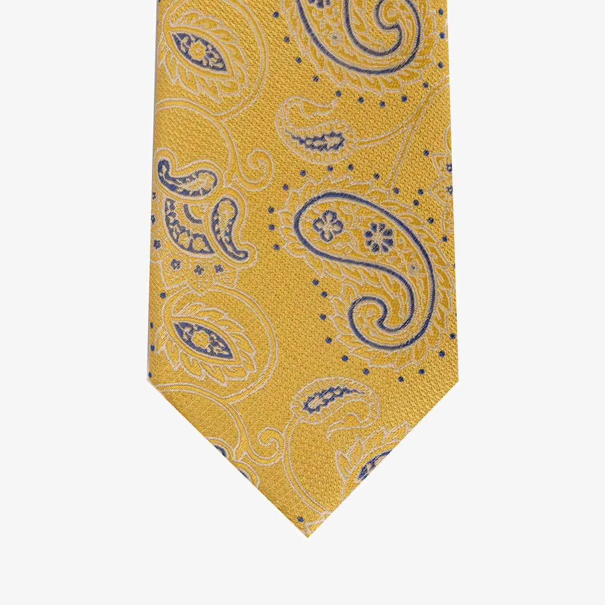 Krawatte mit Struktur und Paisley in gelb gelb/blau Bild 2