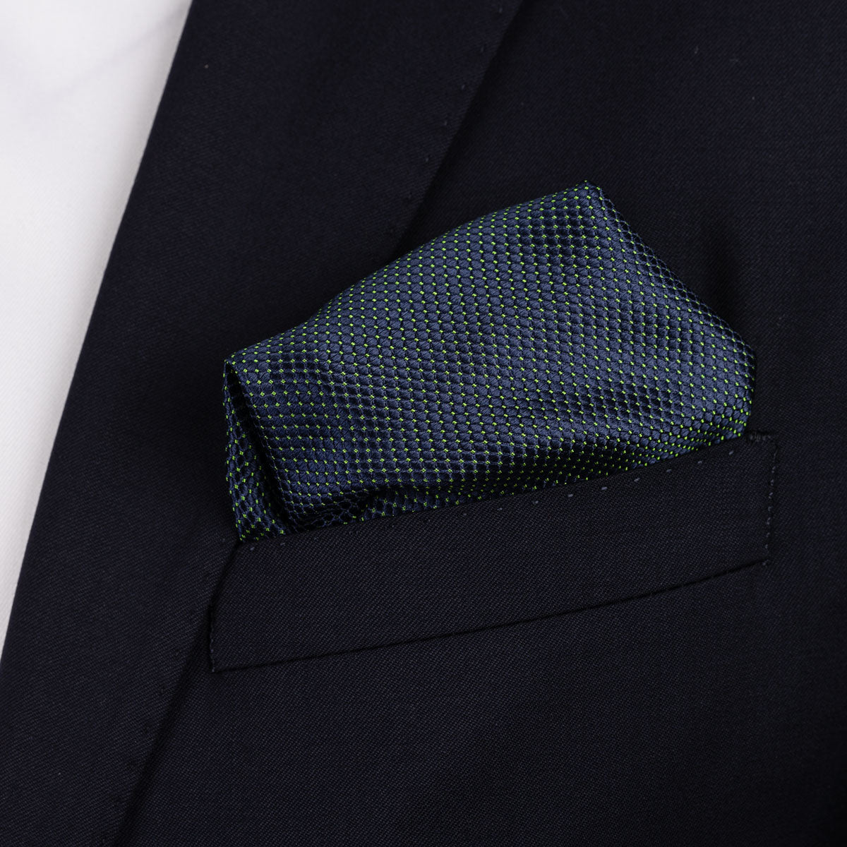 Einstecktuch mit geometrischem Muster in Grün und Blau grün Bild 1