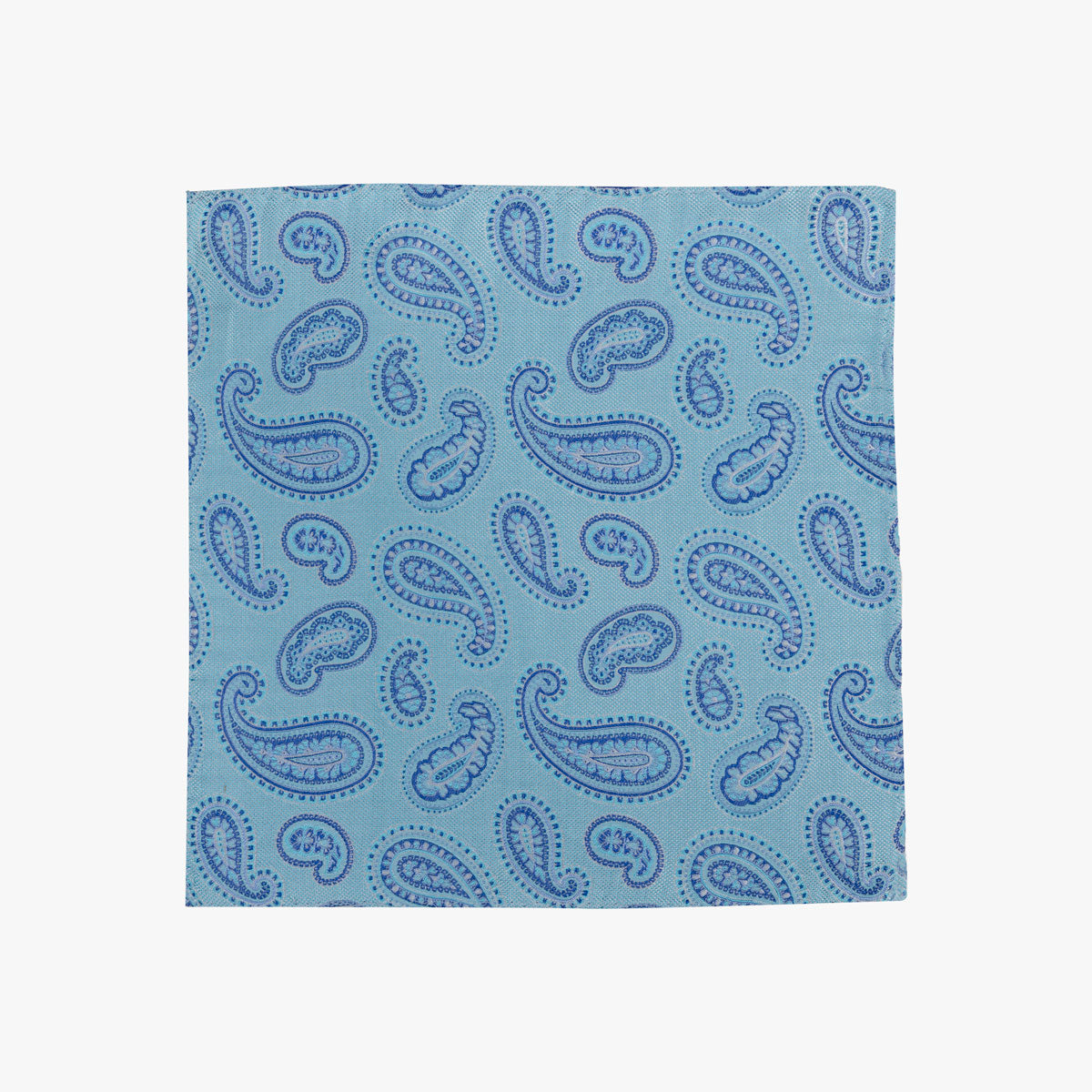 Einstecktuch aus Seide in hellblau mit Paisleymuster hellblau Bild 2