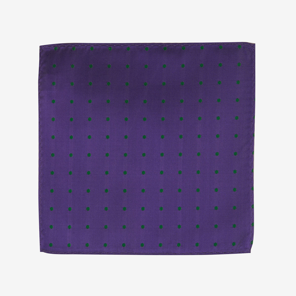 Einstecktuch aus reiner Seide in Lila mit grünen Punkten lila Bild 2