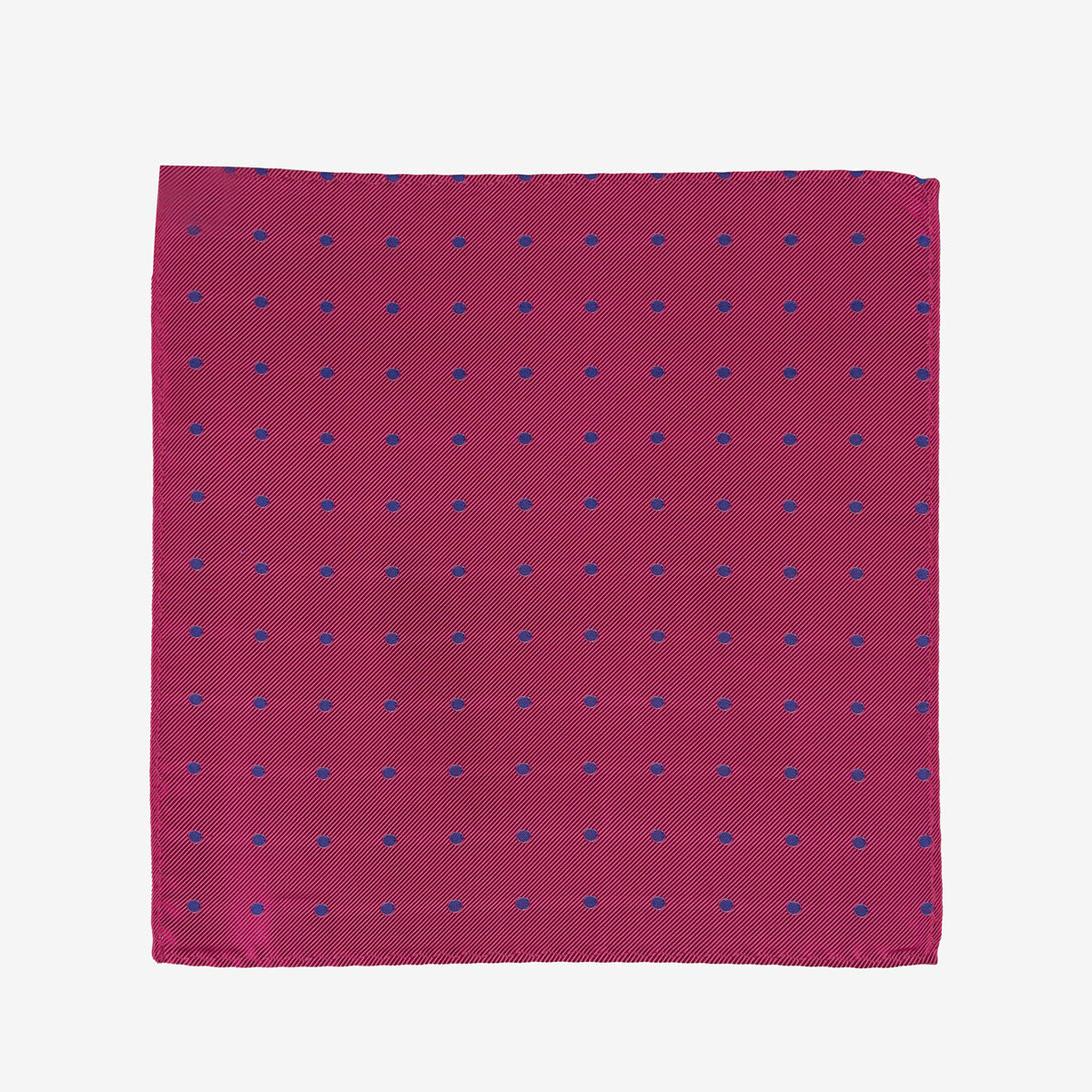 Einstecktuch aus reiner Seide in Rosa mit blauen Punkten pink Bild 2