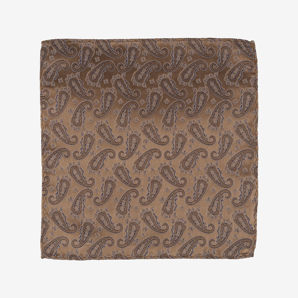 Einstecktuch aus reiner Seide mit ornamentalem Muster in Beige beige Bild 2