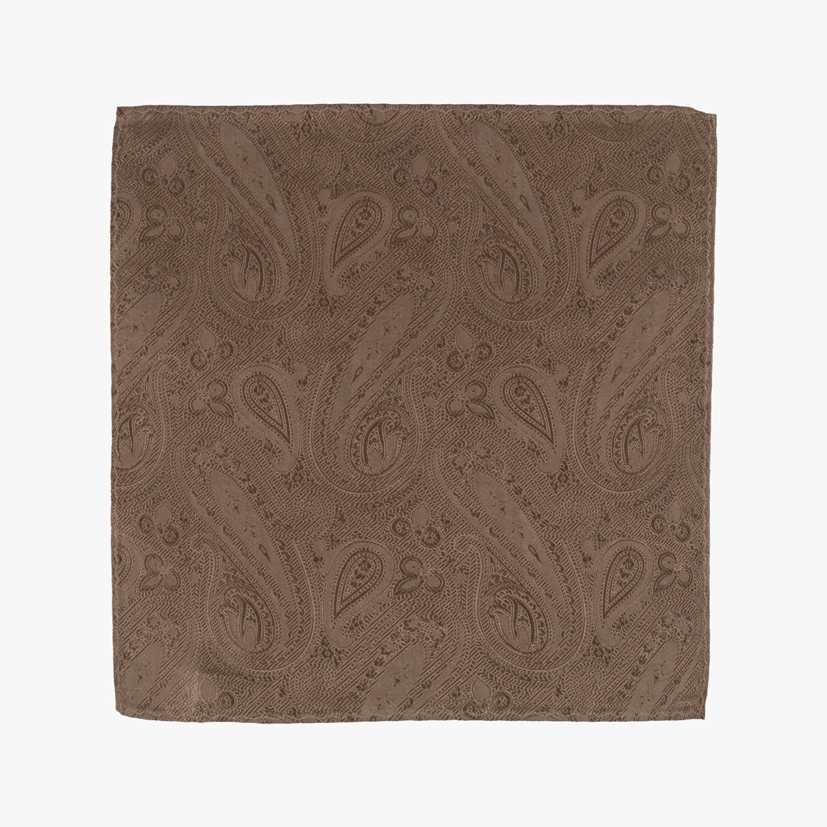 Einstecktuch aus reiner Seide mit Paisley-Muster in Goldbraun beige Bild 2
