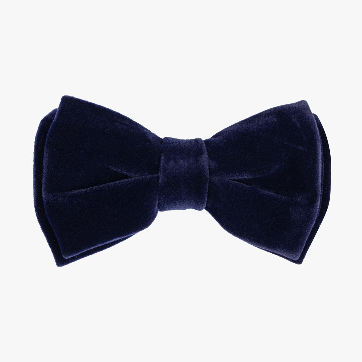 Vorgebundene Fliege aus Samt in dunkelblau dkl. blau Bild 1