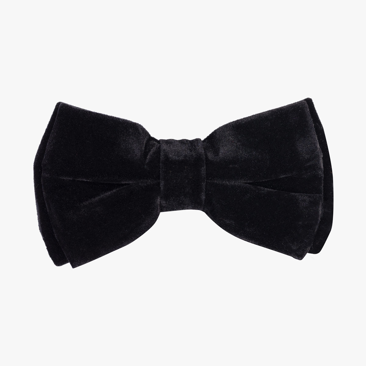 Vorgebundene Fliege aus Samt in schwarz schwarz Bild 1