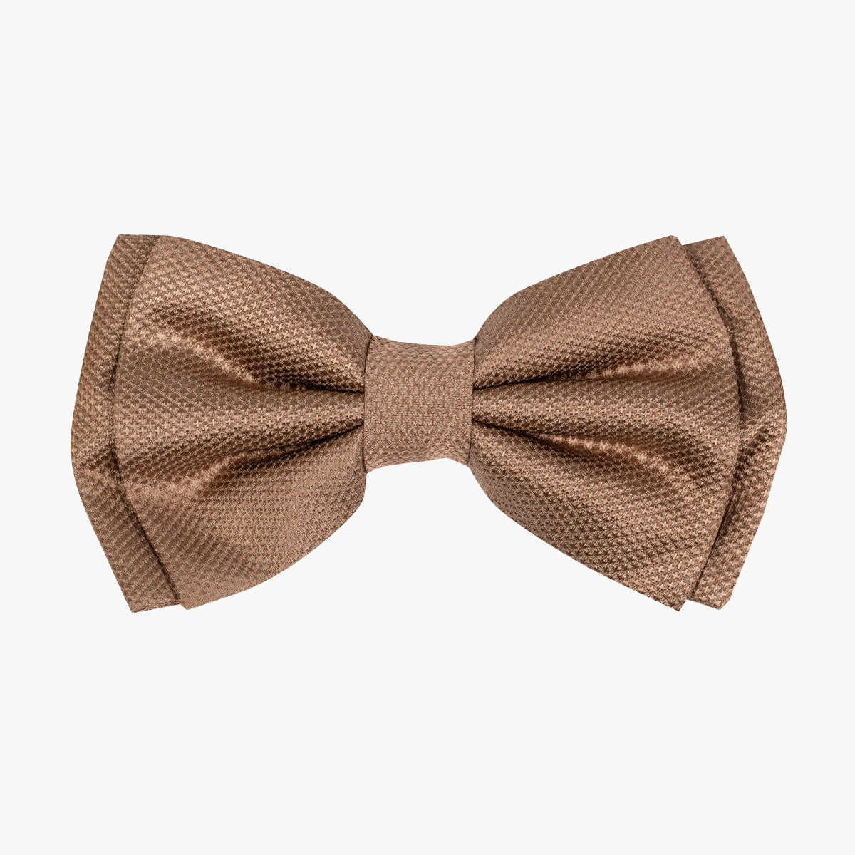 Vorgebundene Fliege aus Seide in uni braun braun Bild 1