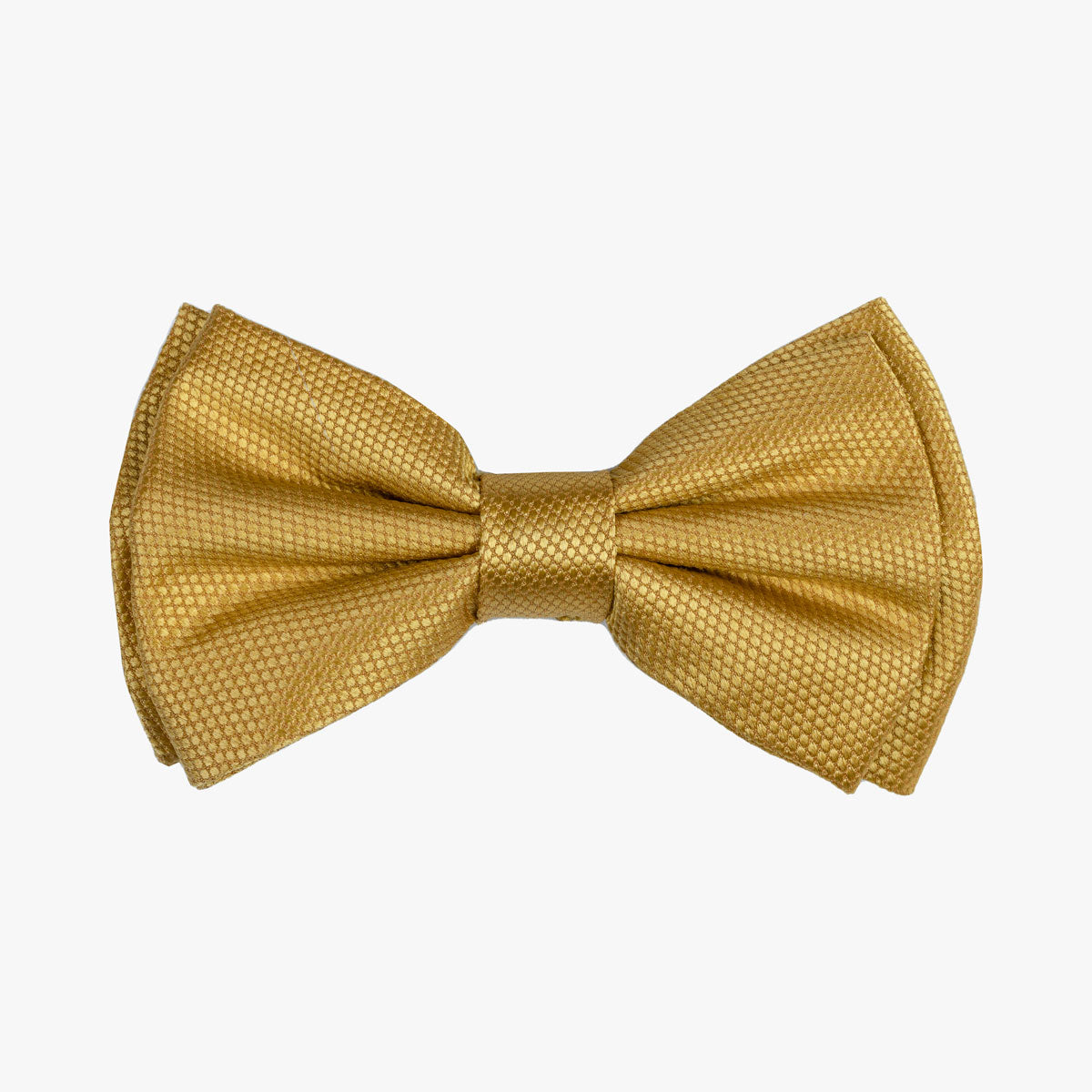 Vorgebundene Fliege aus Seide in uni gold gold Bild 1