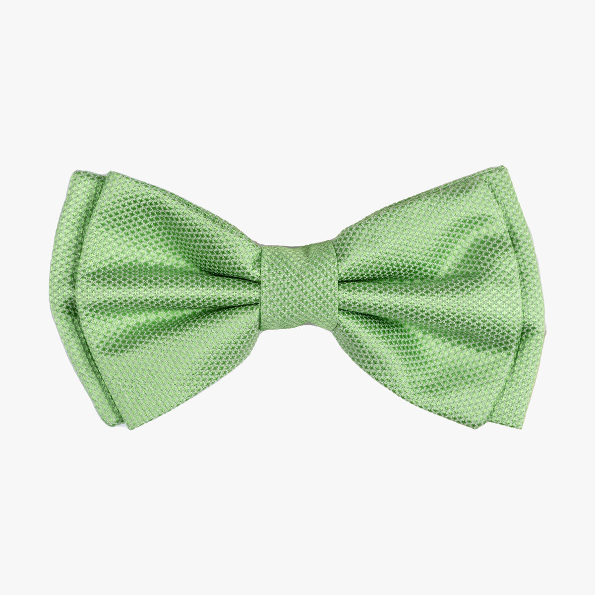 Vorgebundene Fliege aus Seide in uni grün grün Bild 1