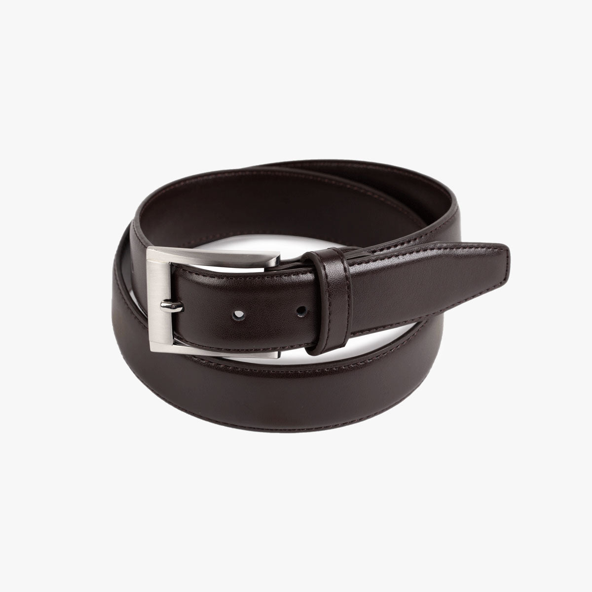 Glattleder-Gürtel in braun drk. brown Bild 1