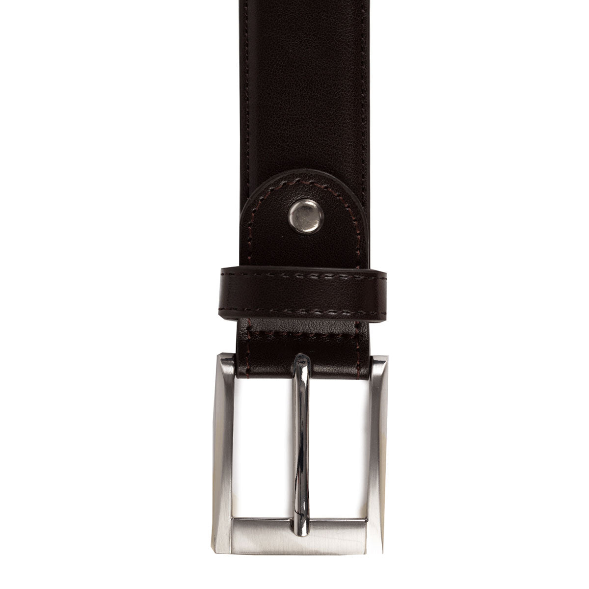 Glattleder-Gürtel in braun drk. brown Bild 2