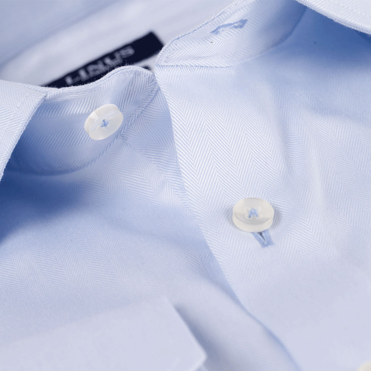 Modern Fit Hemd Fischgrat hellblau light blue Bild 4