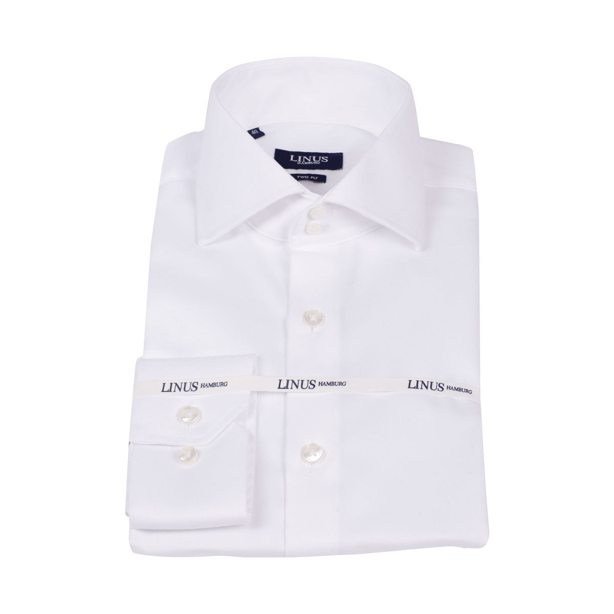 Modern Fit Hemd Twill 2-Knopf-Kragen white Bild 2