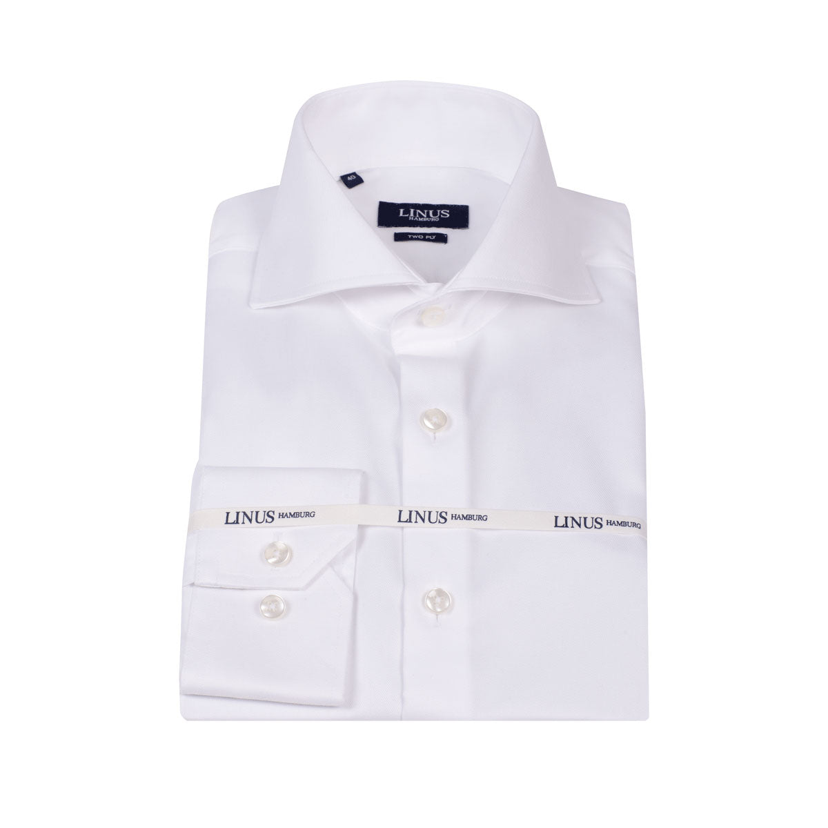Modern Fit Hemd Twill mit Haikragen white Bild 2