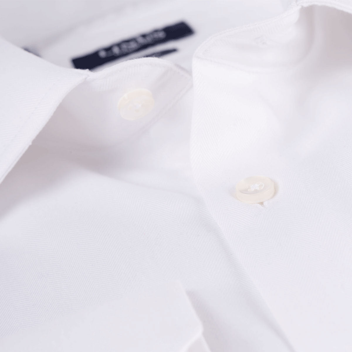 Slim Fit Hemd Fischgrat weiß white Bild 3