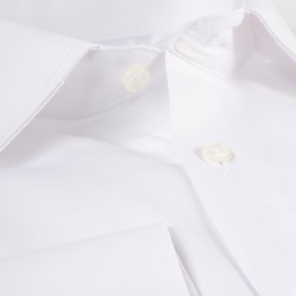 Slim Fit Hemd Fischgrat weiß mit extra langem Arm white Bild 3