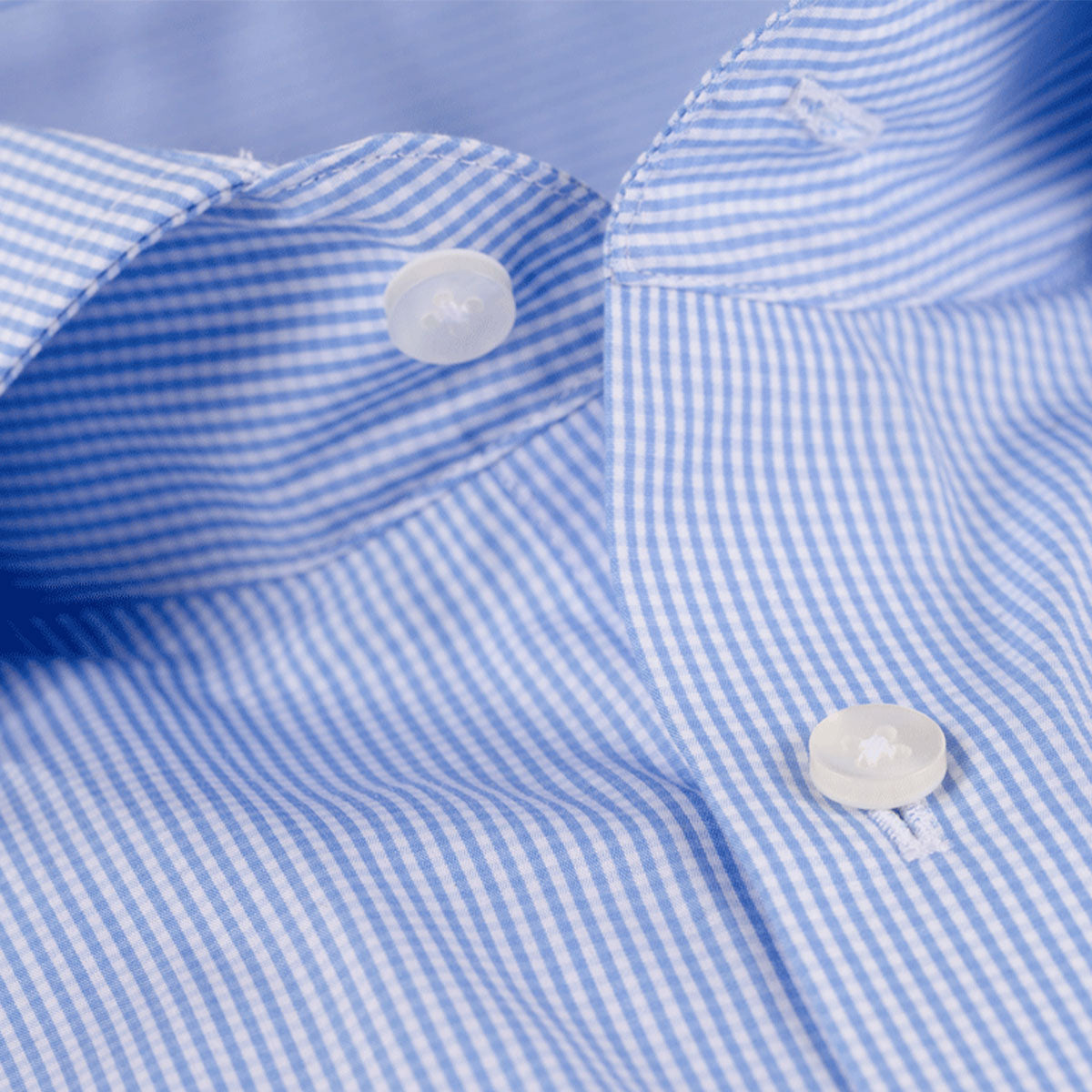 Slim Fit Hemd Haikragen blau-weiß kariert blue/white Bild 3