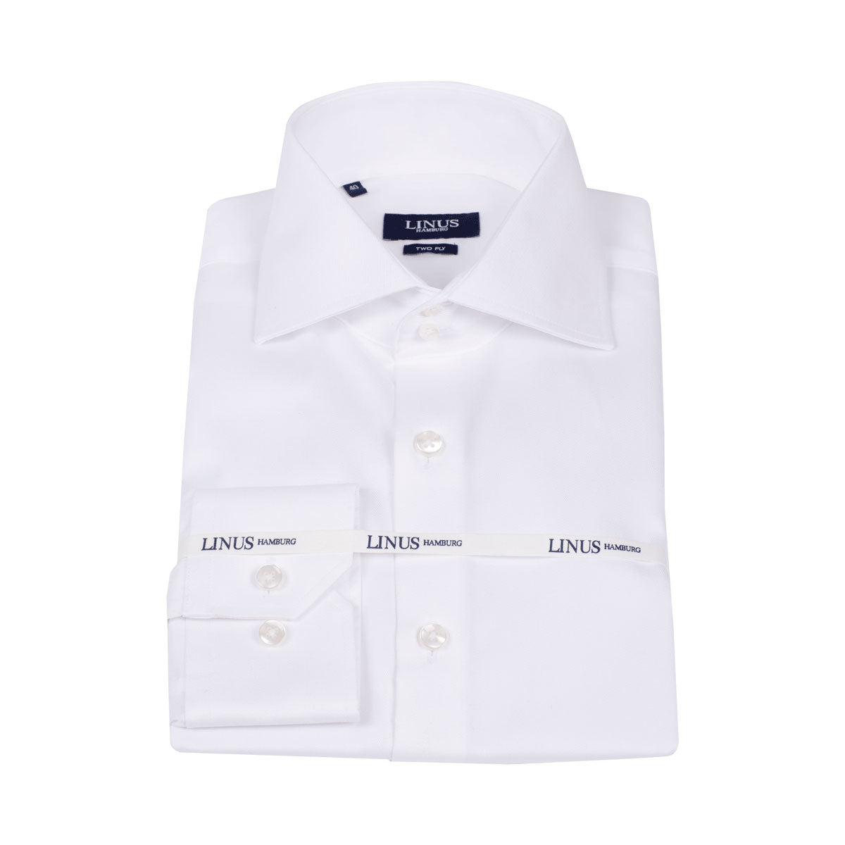 Slim Fit Hemd Twill 2-Knopf-Kragen white Bild 2