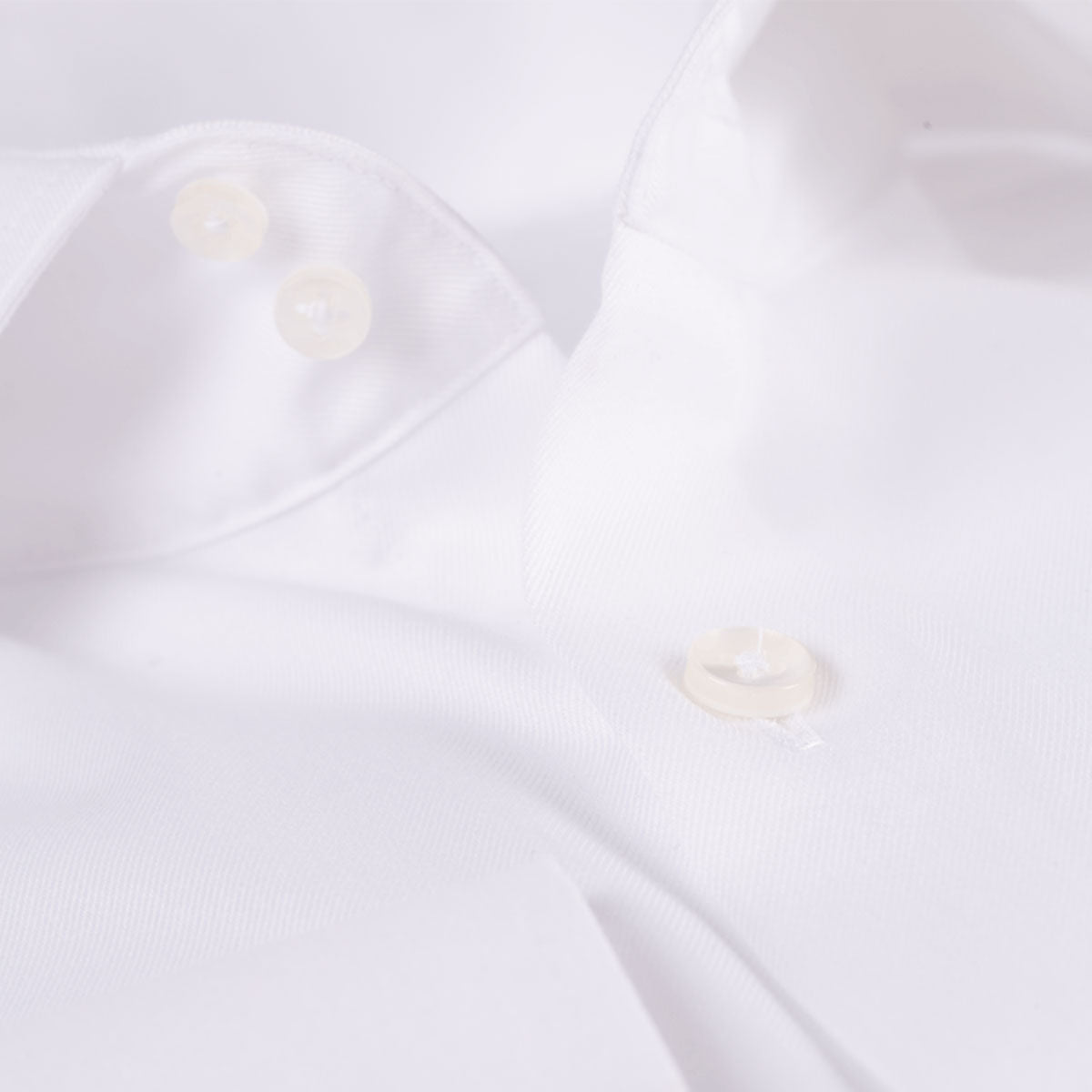 Slim Fit Hemd Twill 2-Knopf-Kragen white Bild 4