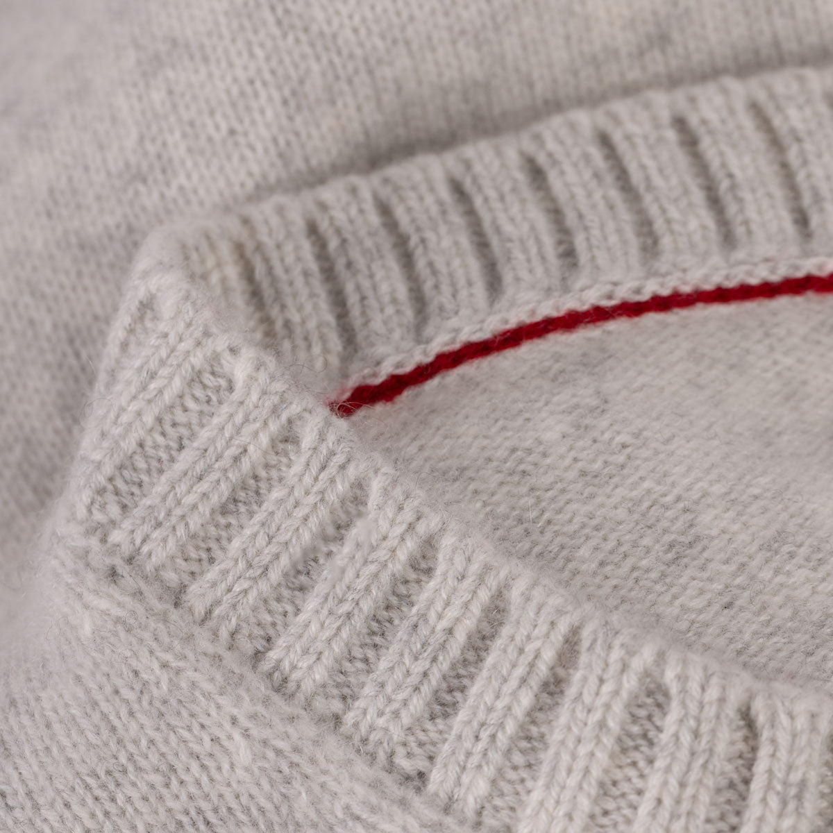 Feinstrickpullover aus Kaschmir in offwhite meliert 19108/ contr. 19051 Bild 5