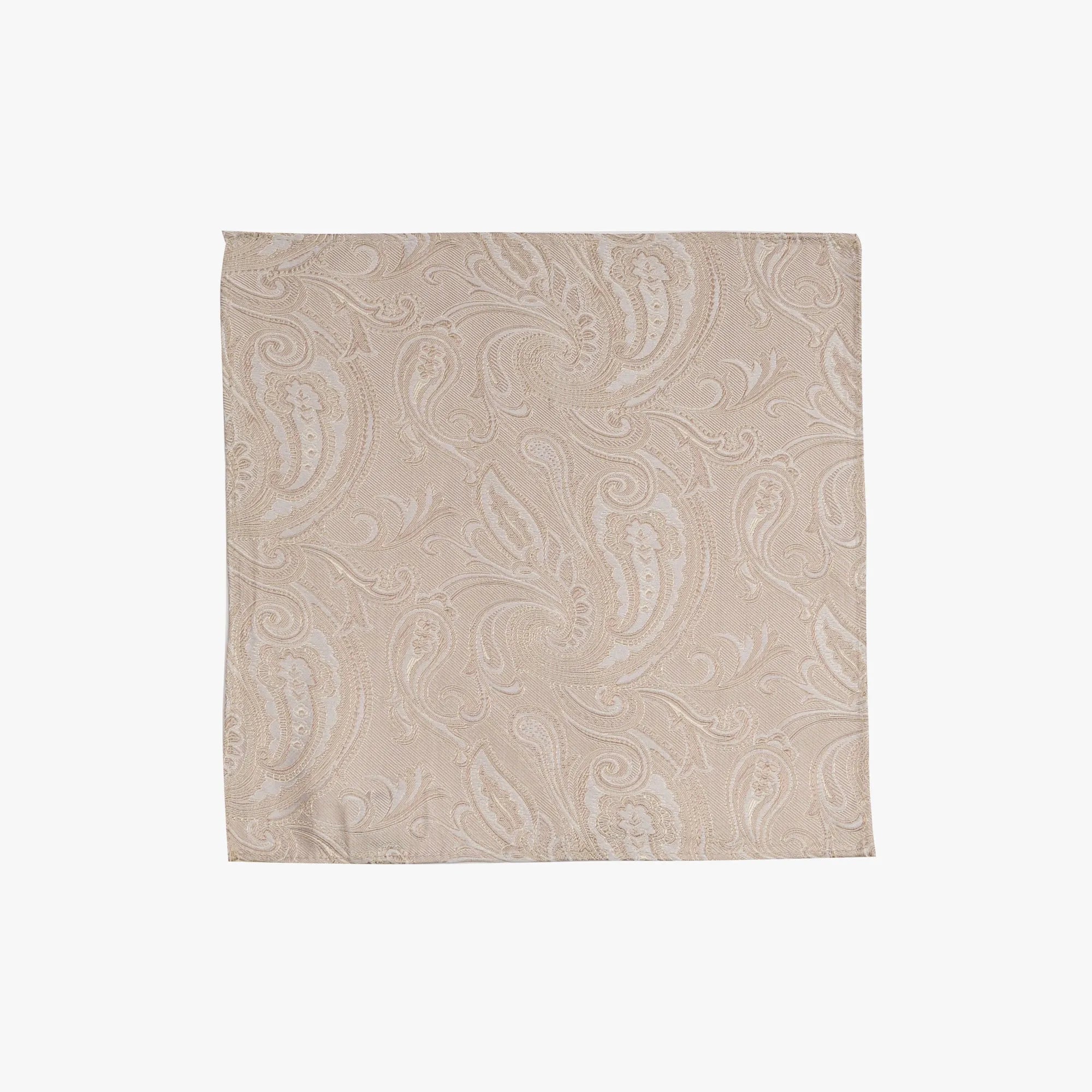 Einstecktuch aus Seide in Beige mit Paisleymuster beige Bild 2