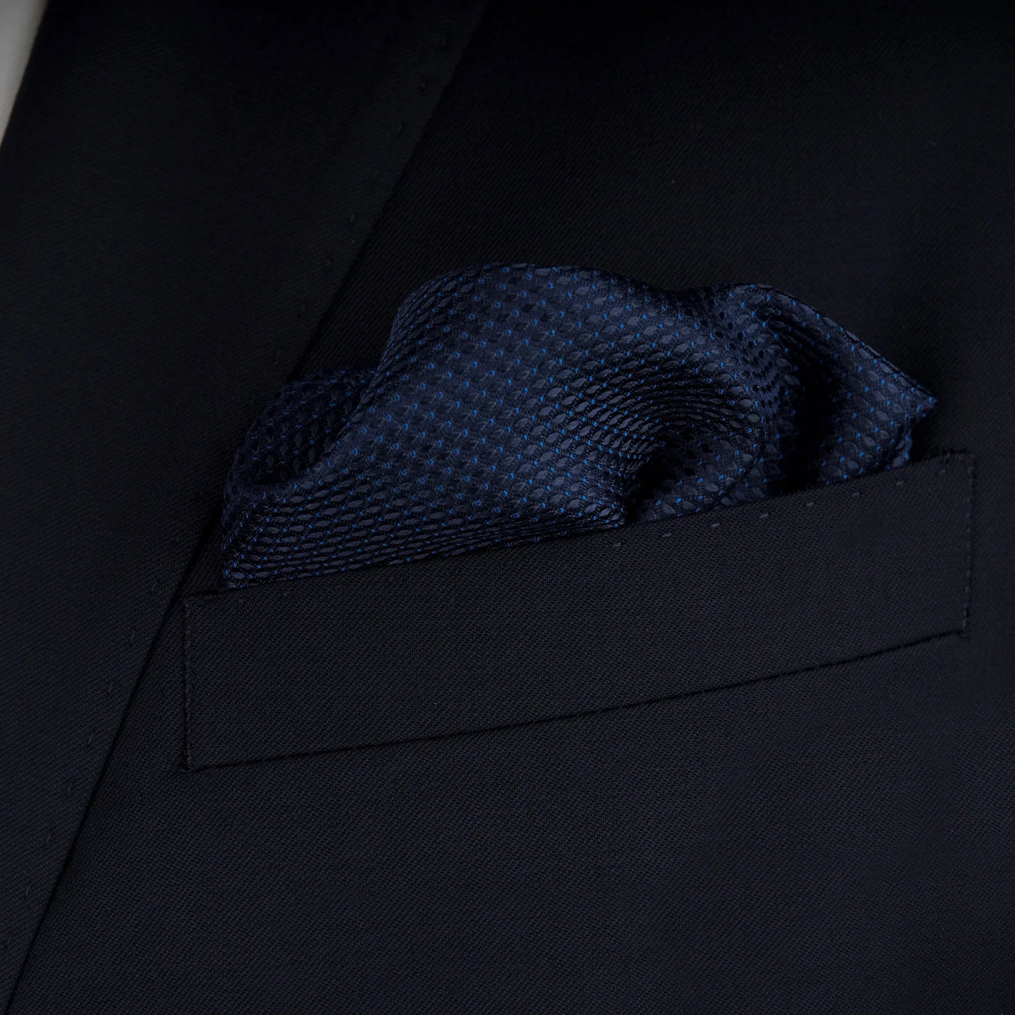 Einstecktuch aus Seide in Dunkelblau dkl. blau Bild 1