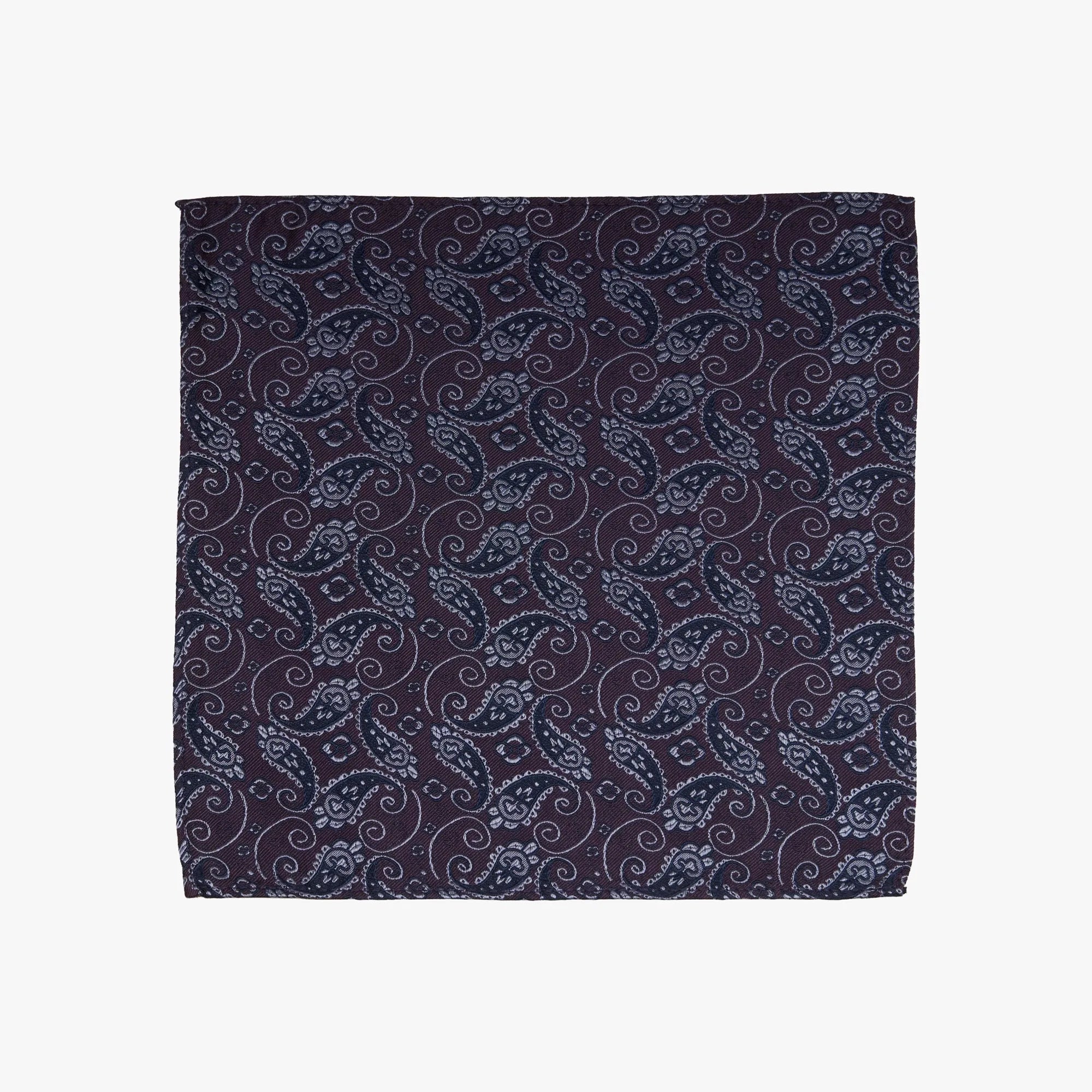 Einstecktuch aus Seide in Paisleymuster in Violett lila Bild 2