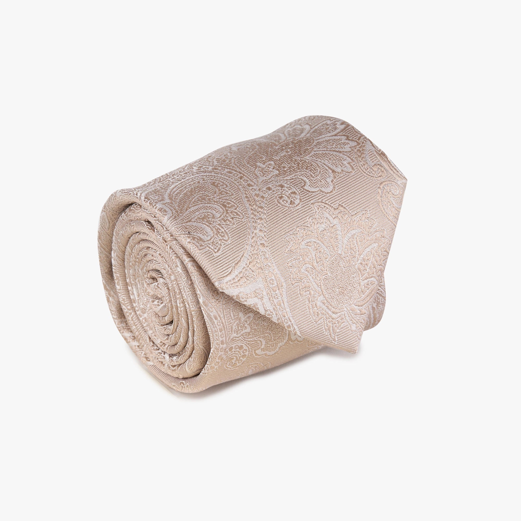 Krawatte aus Seide in Beige mit Paisleymuster beige Bild 1