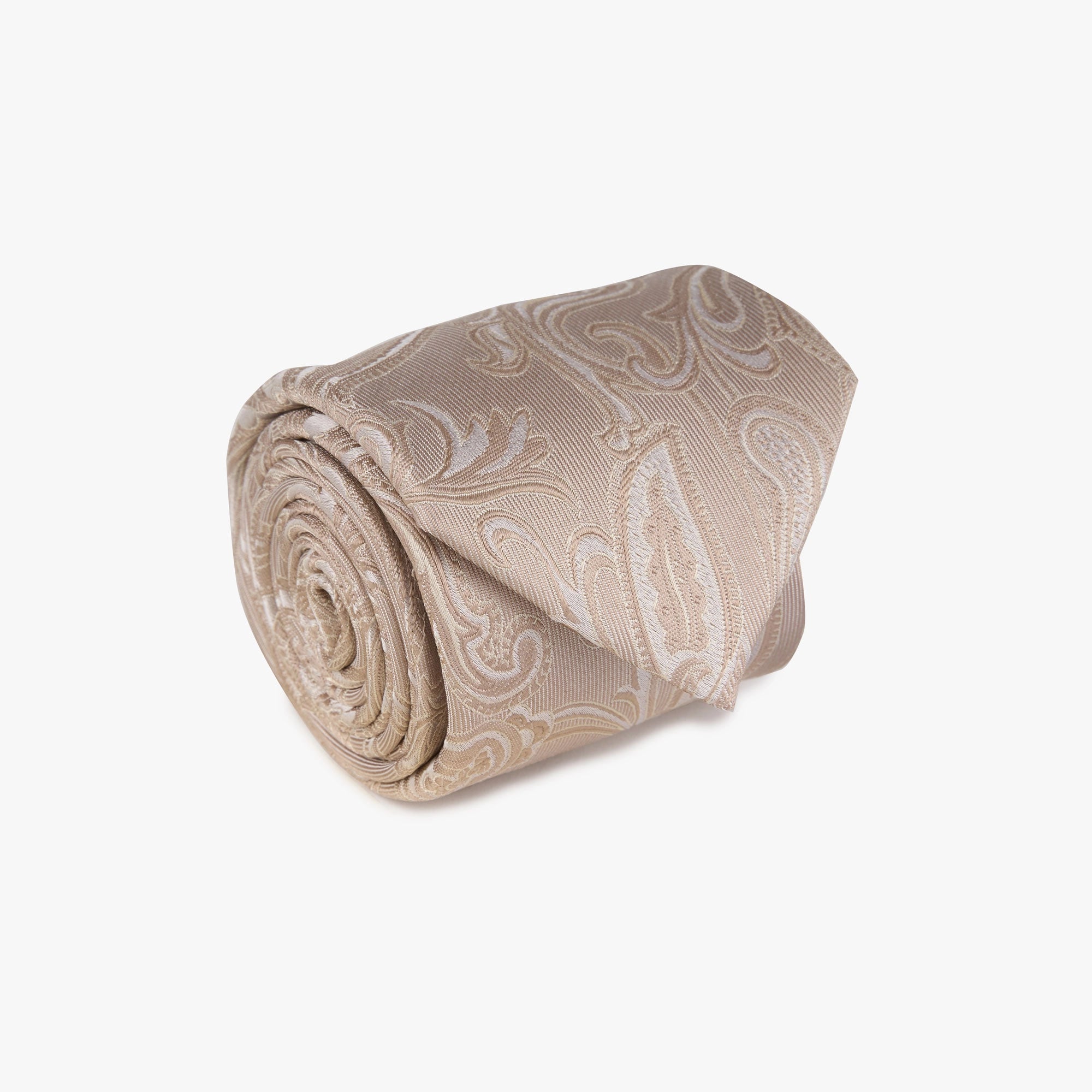 Krawatte aus Seide in Beige mit Paisleymuster beige Bild 1
