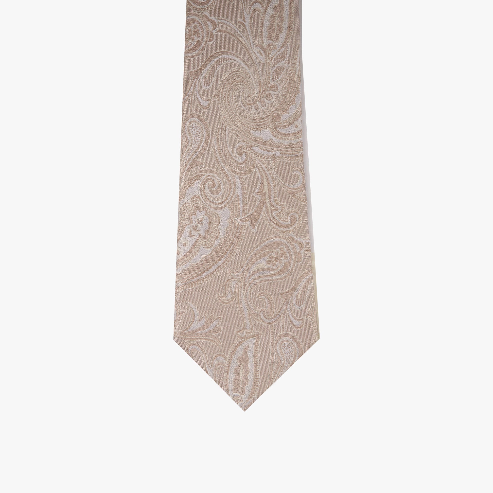 Krawatte aus Seide in Beige mit Paisleymuster beige Bild 2