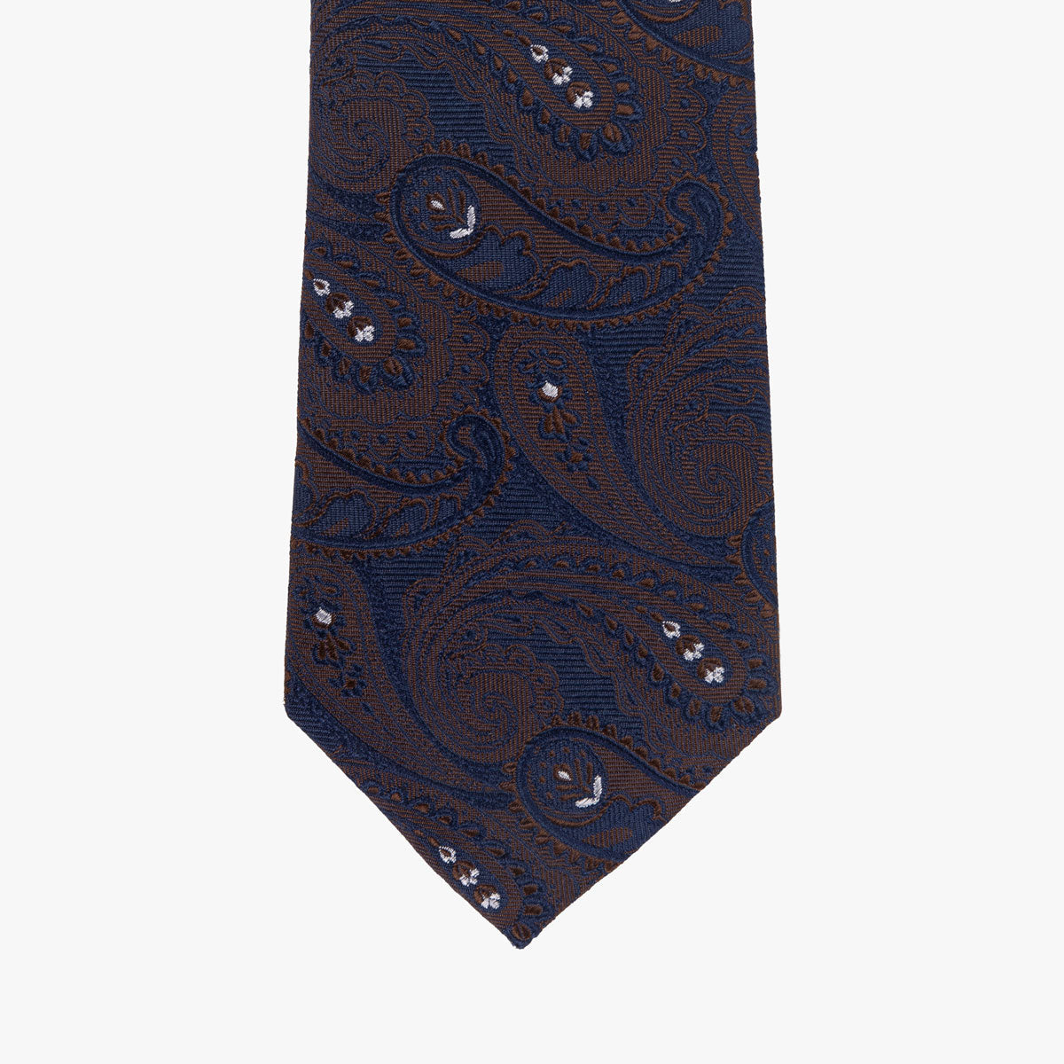 Krawatte aus Seide in Braun und Blau braun Bild 2