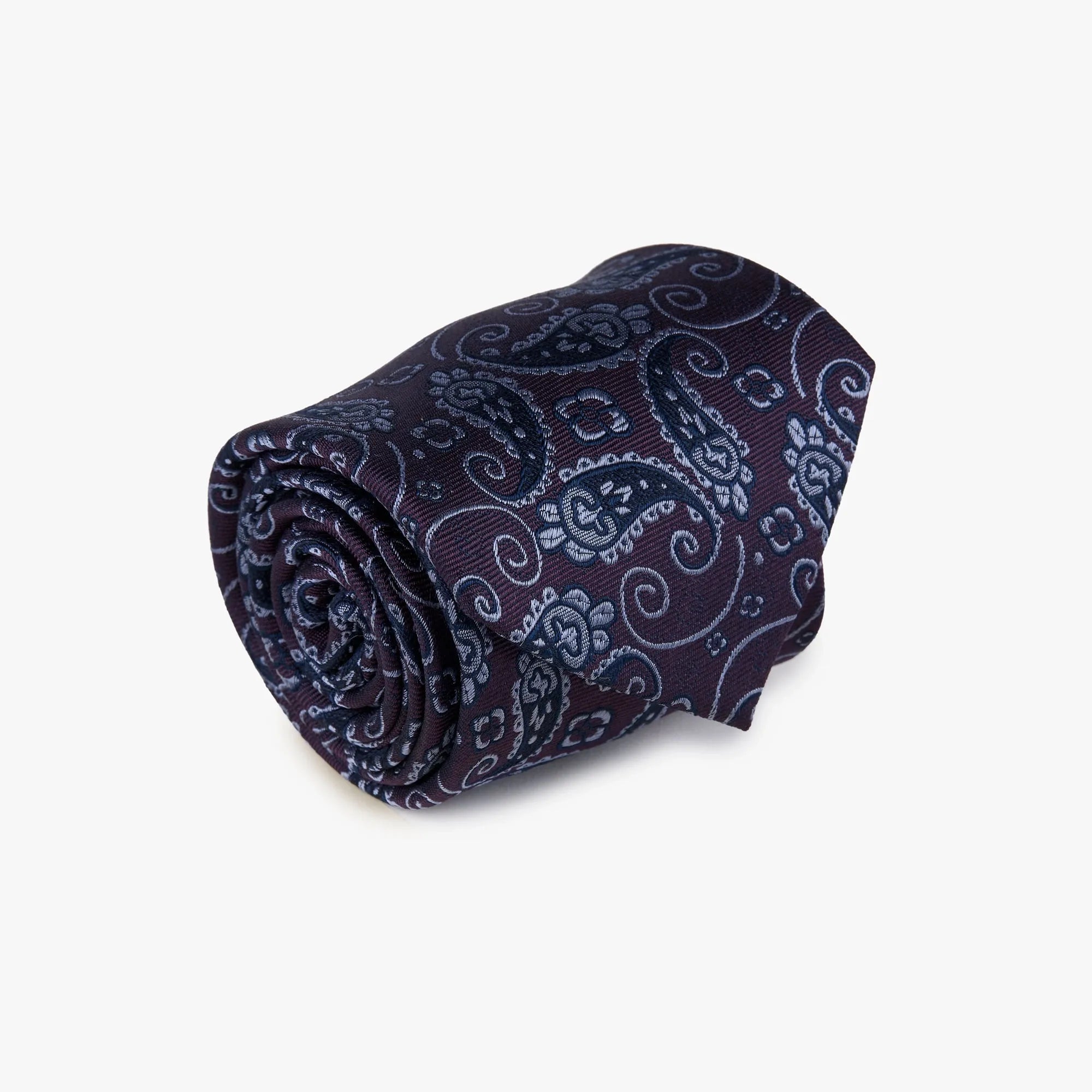 Krawatte aus Seide in Paisleymuster in Violett lila Bild 1