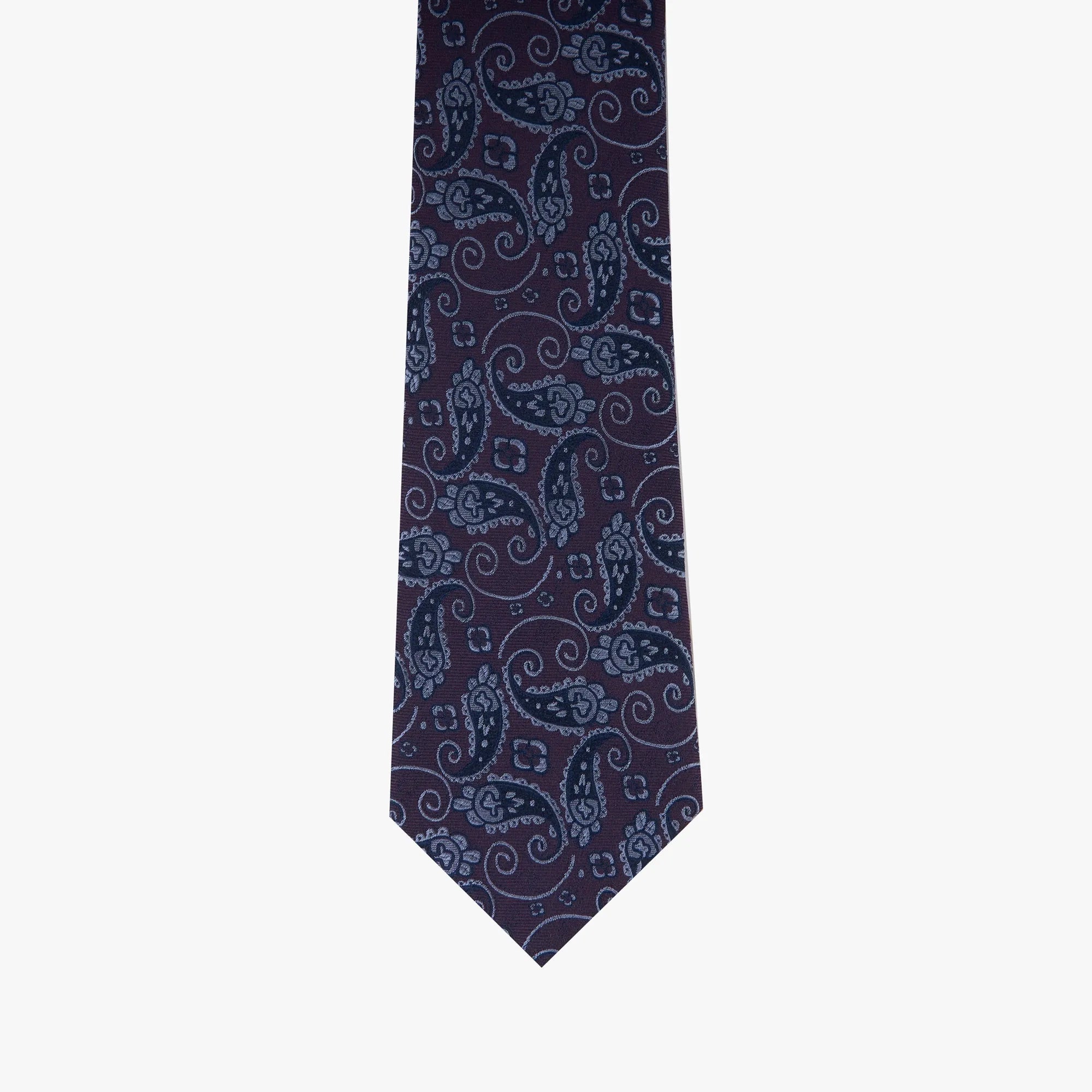 Krawatte aus Seide in Paisleymuster in Violett lila Bild 2